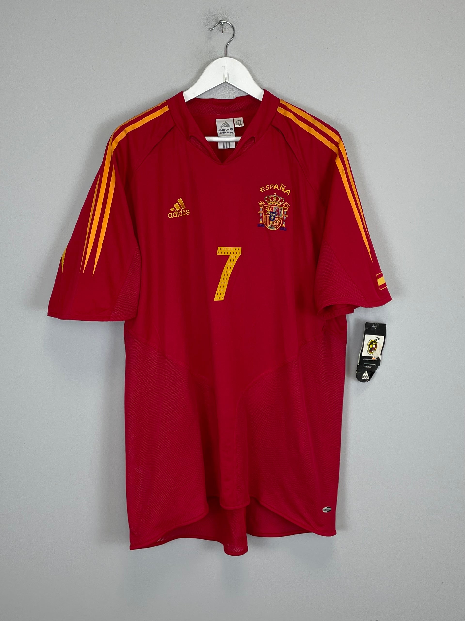 Shop 2004/06 SPAIN RAUL #7 *BNWT* HOME SHIRT (XL) ADIDAS, classic football shirts, vintage football shirts & retro soccer jerseys at Cult Kits