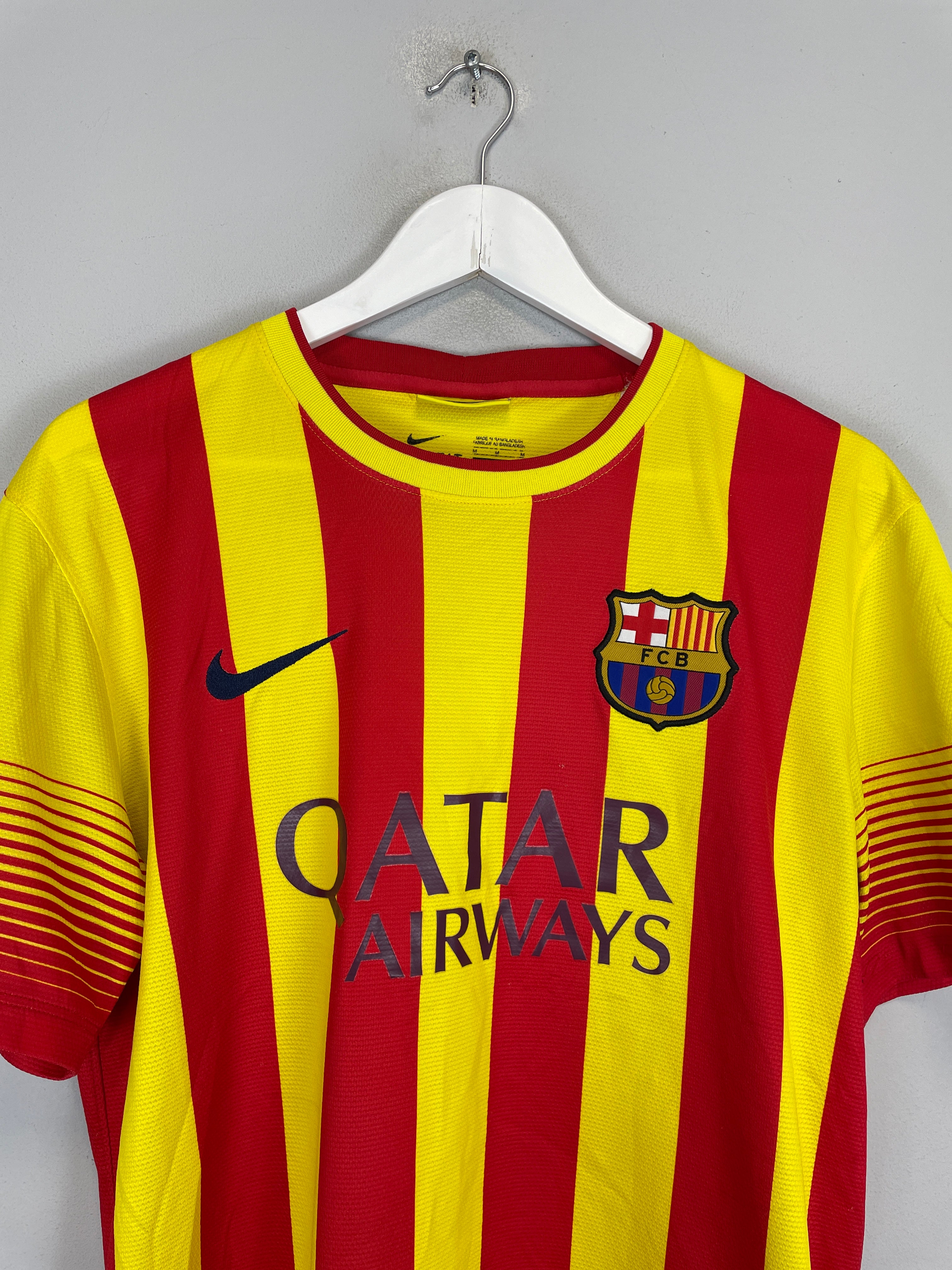 Shop 2013/14 BARCELONA MESSI #10 AWAY SHIRT (M) NIKE, classic football shirts, vintage football shirts & retro soccer jerseys at Cult Kits