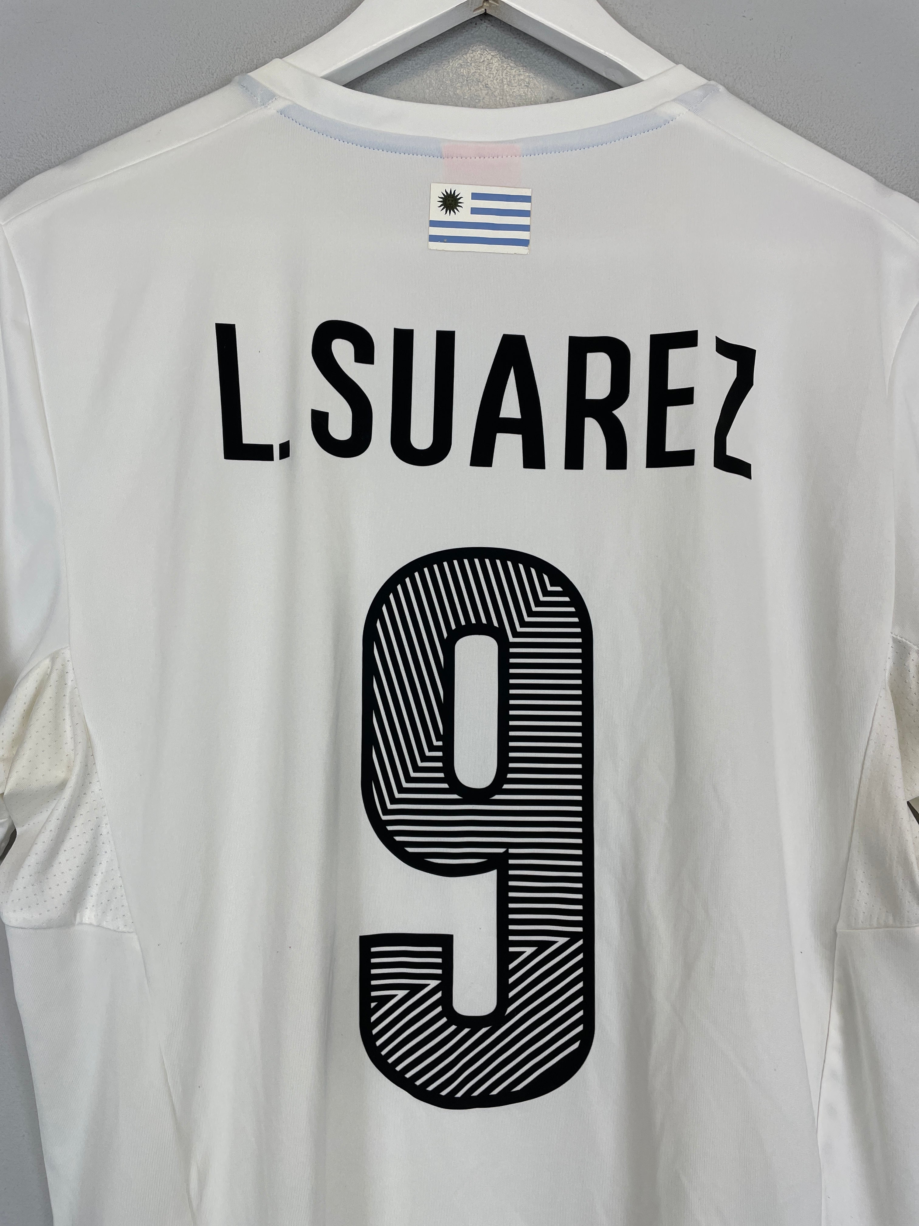 Shop 2014/15 URURGUAY SUAREZ #9 AWAY SHIRT (M) PUMA, classic football shirts, vintage football shirts & retro soccer jerseys at Cult Kits