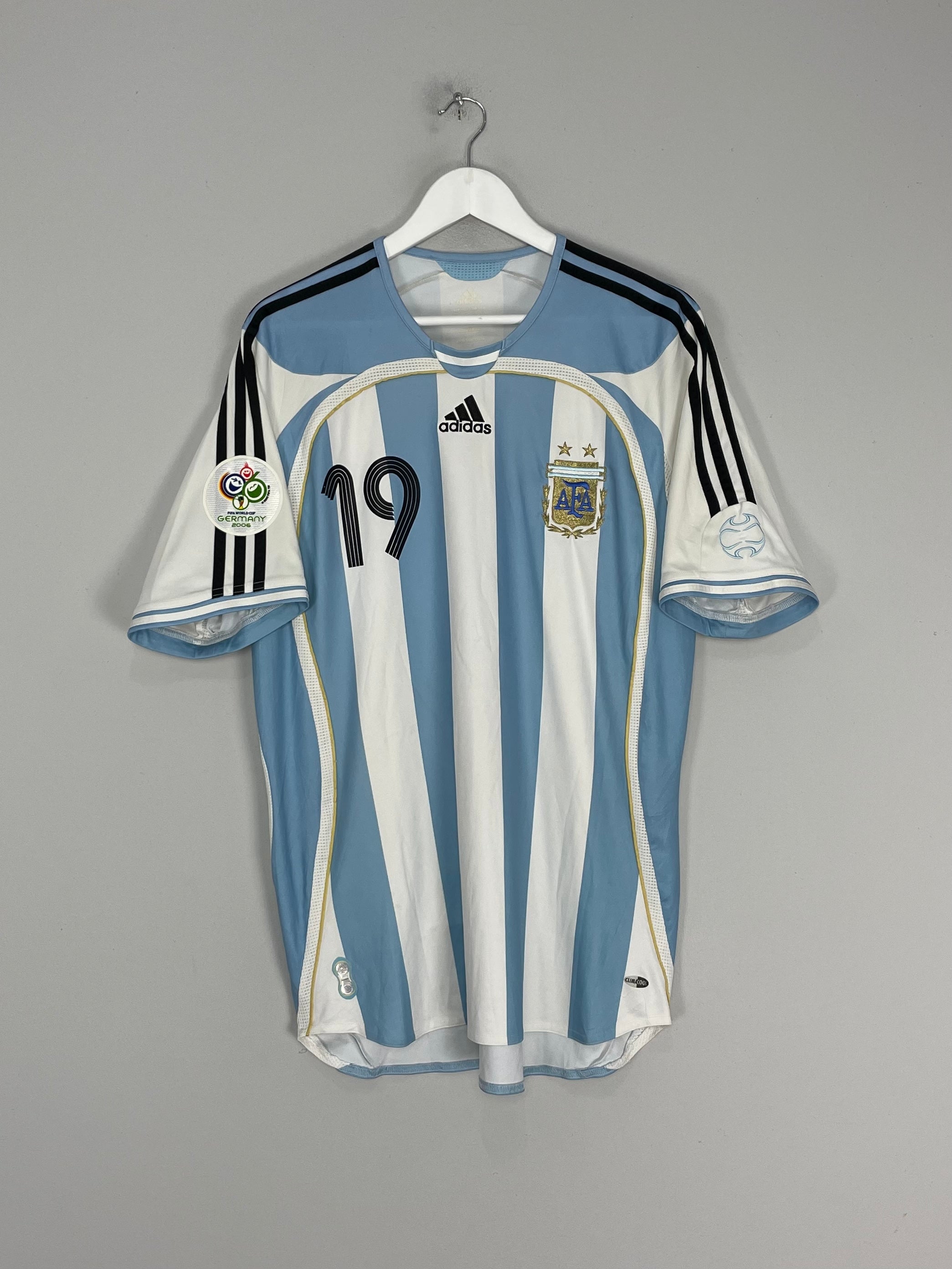 Shop 2006/07 ARGENTINA MESSI #19 HOME SHIRT (L) ADIDAS, classic football shirts, vintage football shirts & retro soccer jerseys at Cult Kits
