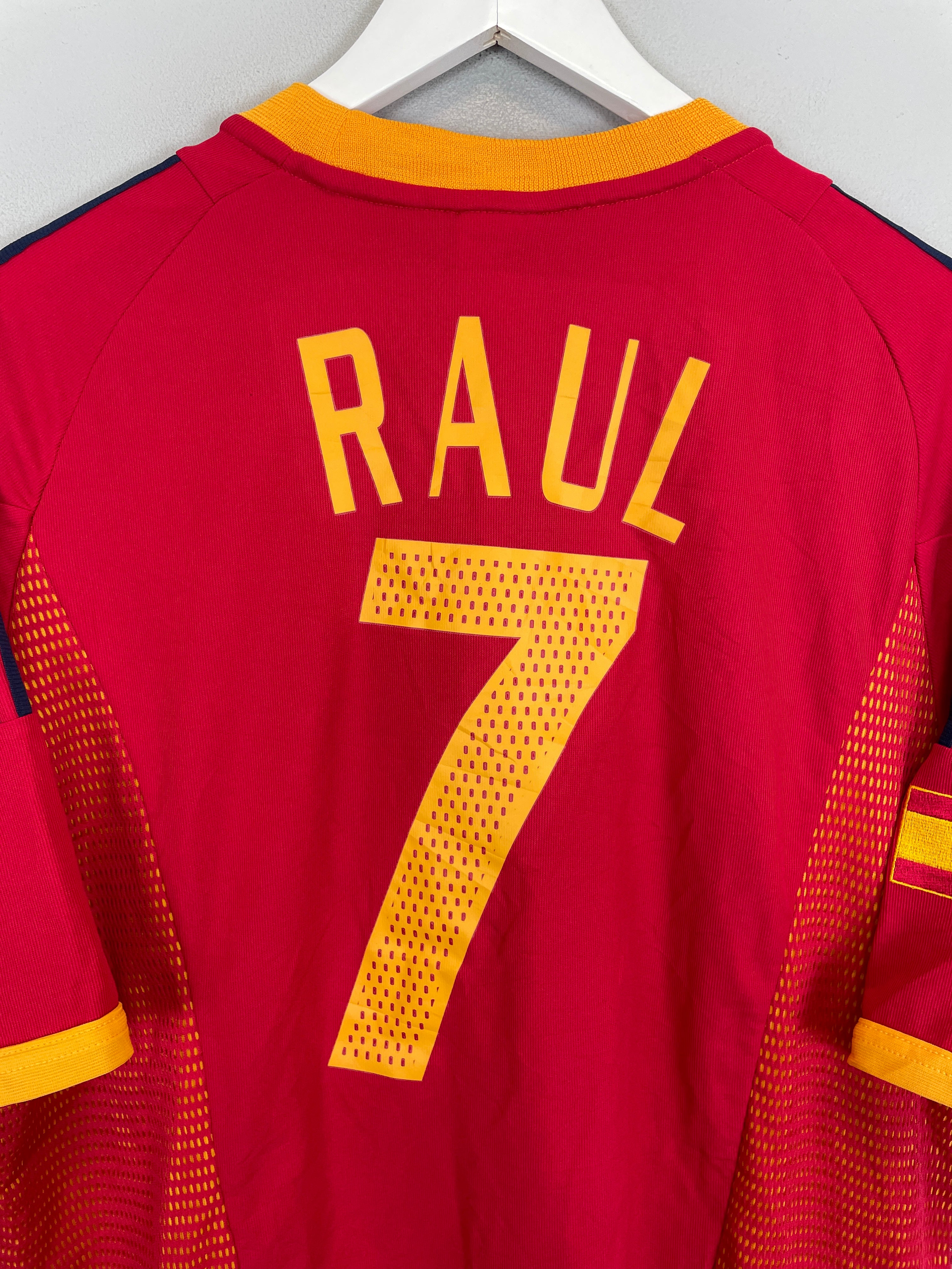Shop 2002/04 SPAIN RAUL #7 HOME SHIRT (L) ADIDAS, classic football shirts, vintage football shirts & retro soccer jerseys at Cult Kits