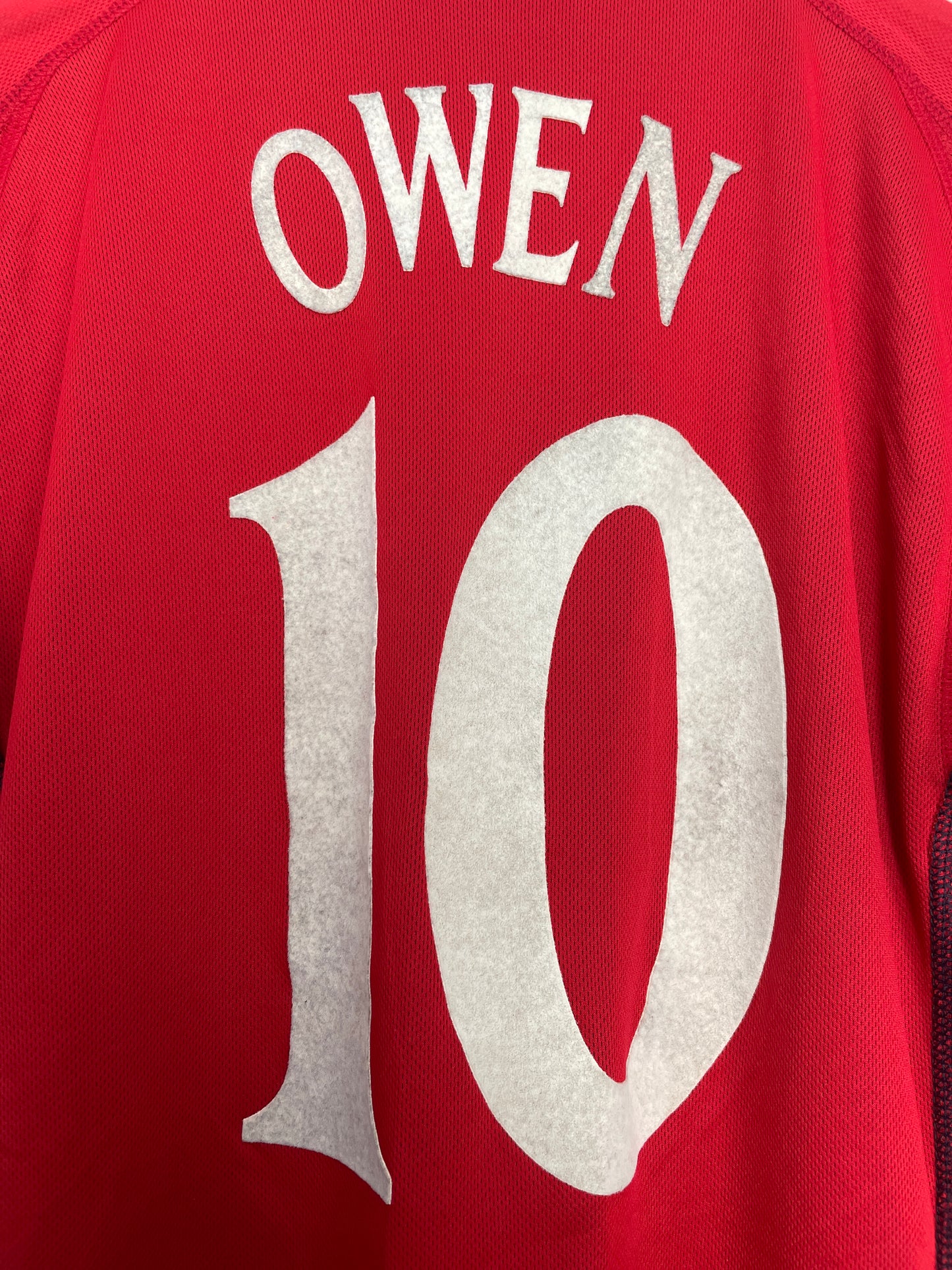 2002/04 ENGLAND OWEN #10 AWAY SHIRT (M) UMBRO