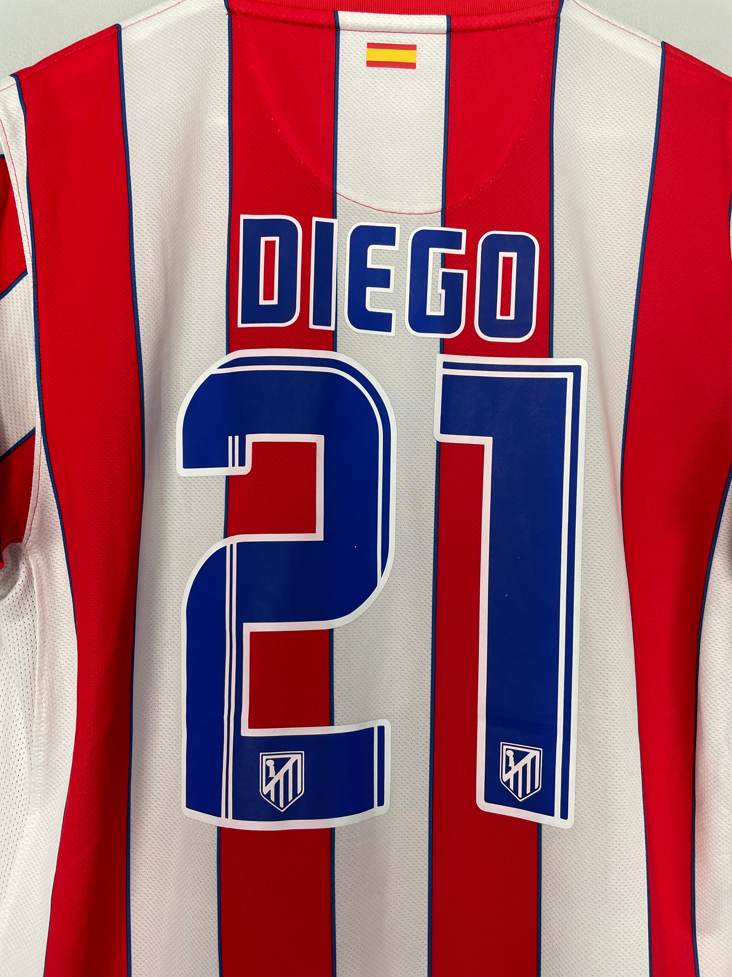 Shop 2011/12 ATLETICO MADRID DIEGO #21 HOME SHIRT (M) NIKE, classic football shirts, vintage football shirts & retro soccer jerseys at Cult Kits