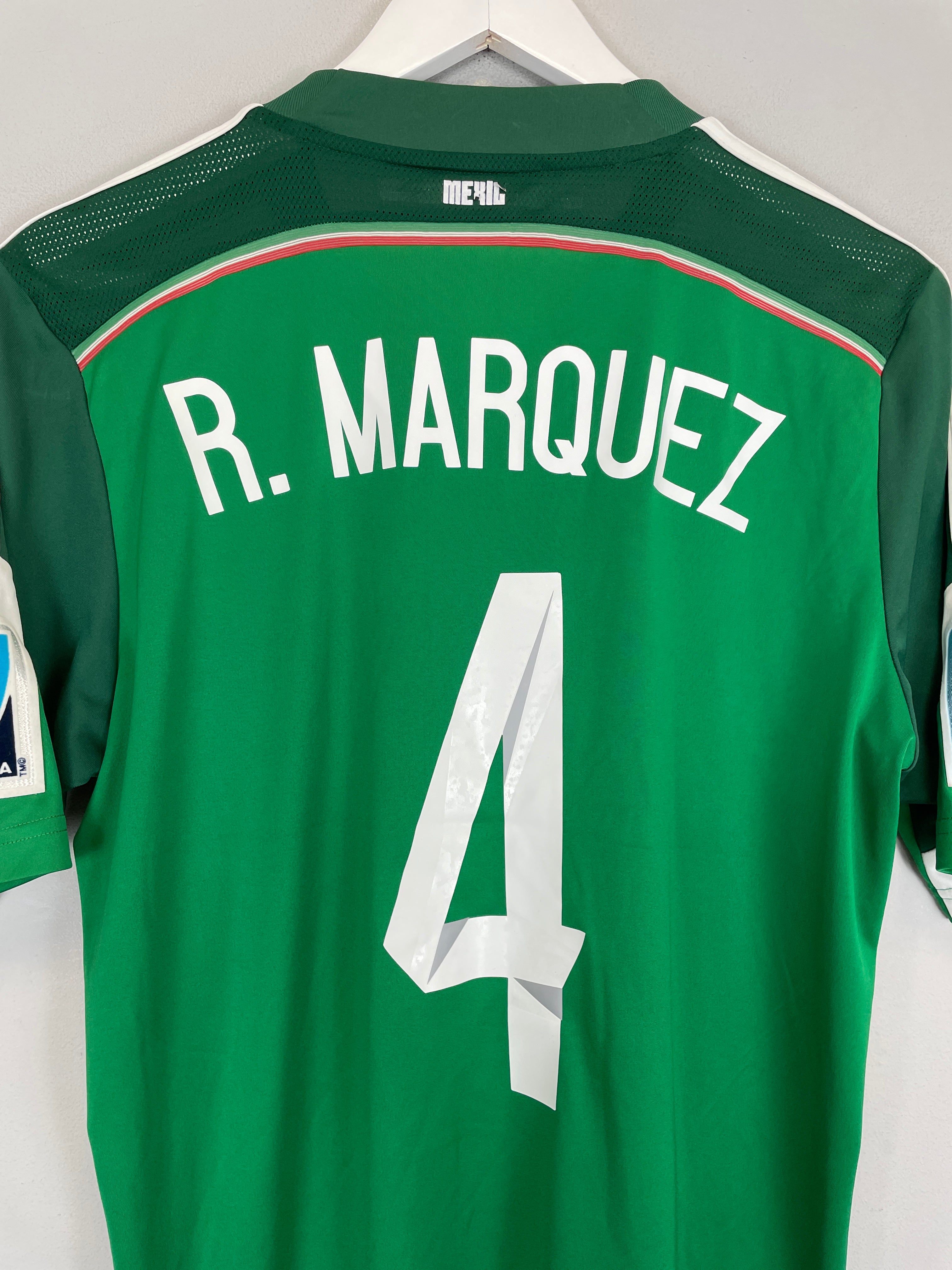 Shop 2014/15 MEXICO R.MARQUEZ #4 HOME SHIRT (S) ADIDAS, classic football shirts, vintage football shirts & retro soccer jerseys at Cult Kits