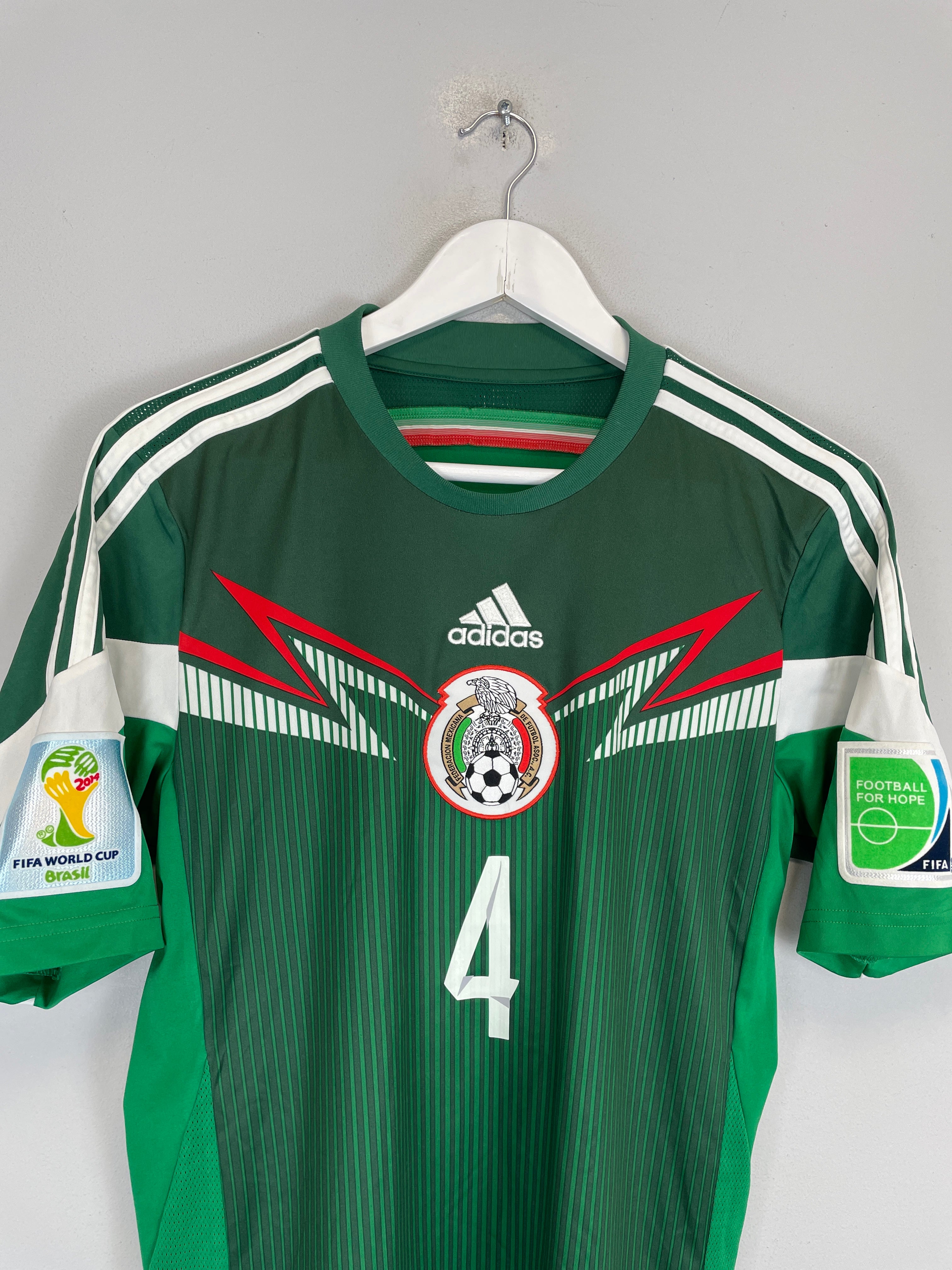 Shop 2014/15 MEXICO R.MARQUEZ #4 HOME SHIRT (S) ADIDAS, classic football shirts, vintage football shirts & retro soccer jerseys at Cult Kits