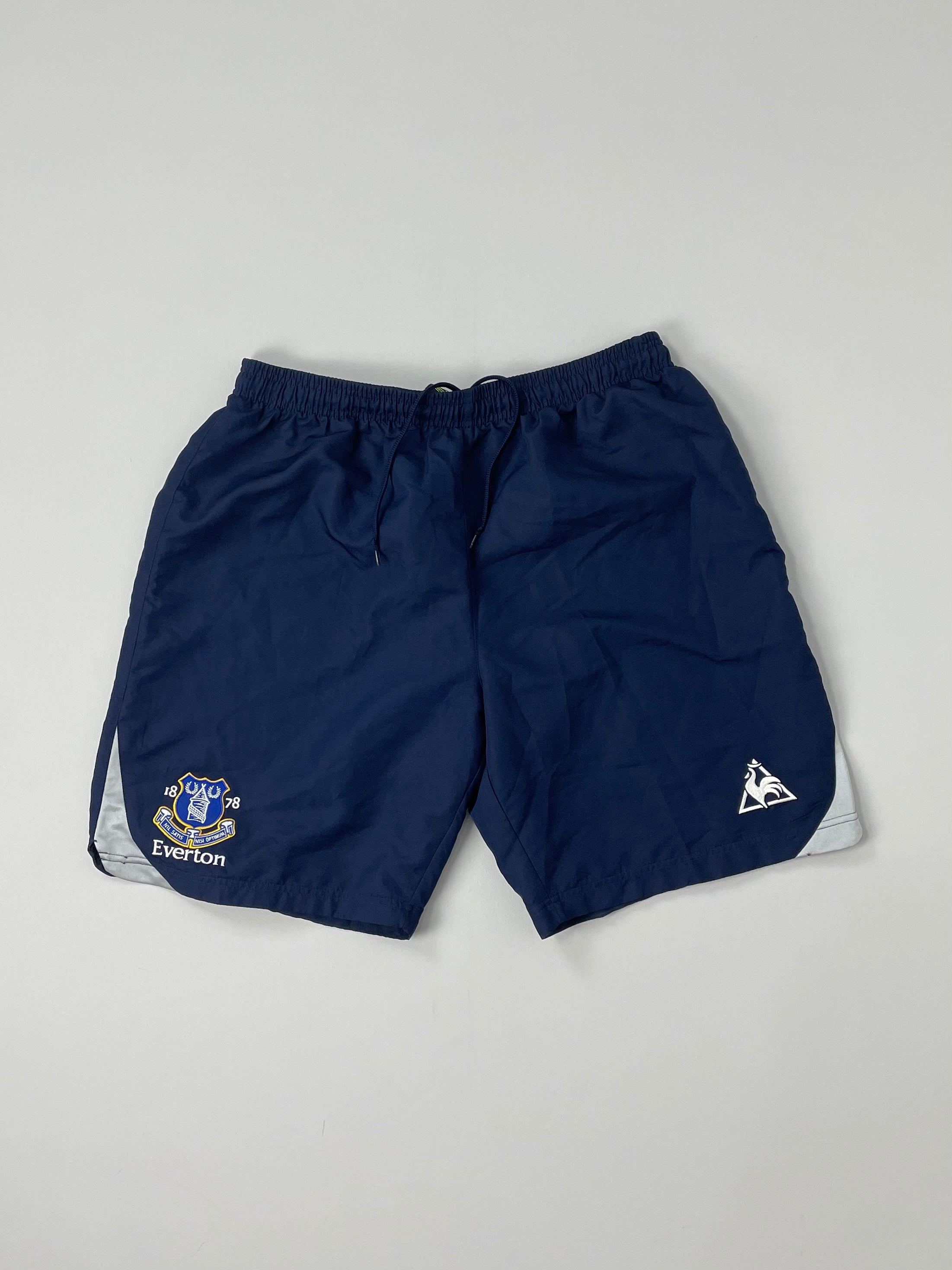 Shop 2010/11 EVERTON HOME SHORTS (XXXL) LE COQ, classic football shirts, vintage football shirts & retro soccer jerseys at Cult Kits