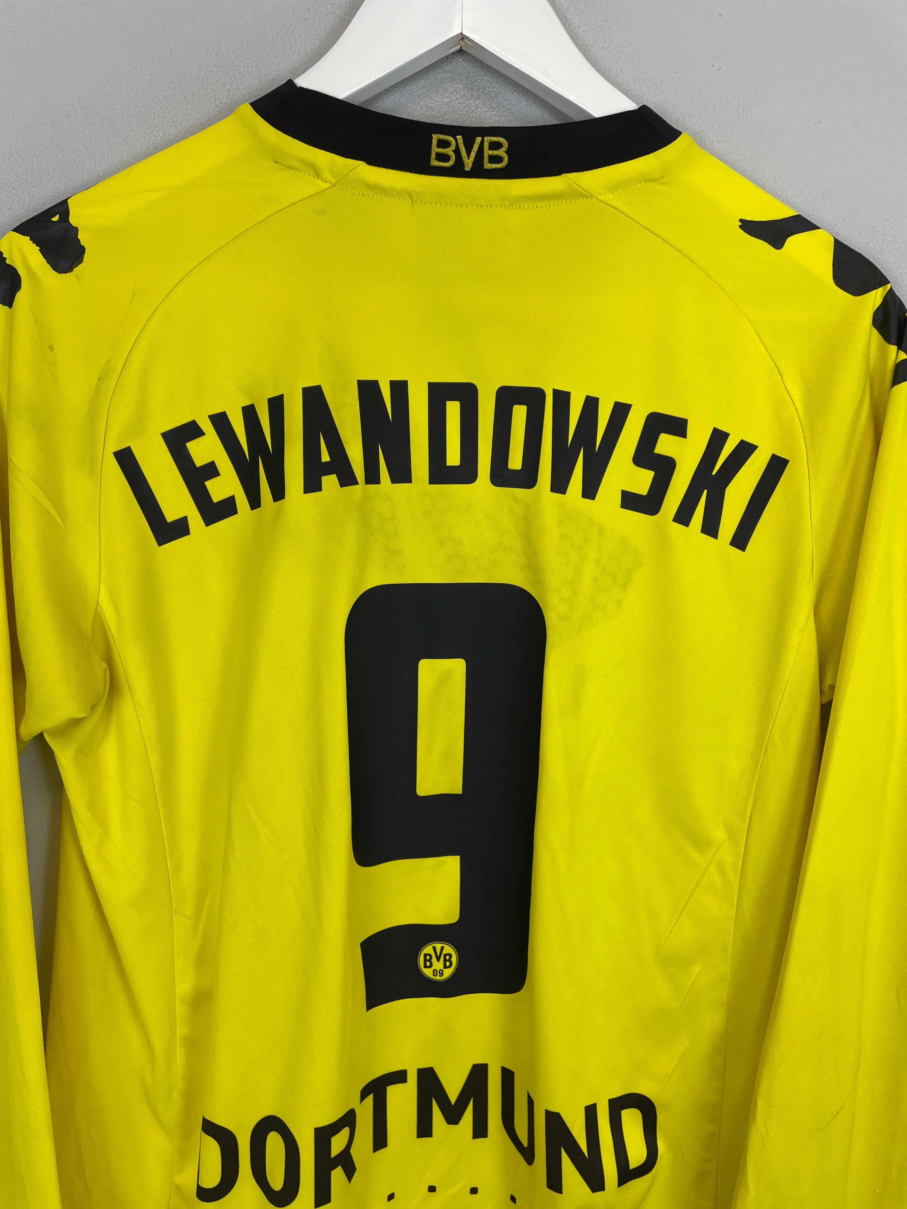 Shop 2011/12 DORTMUND LEWANDOWSKI #9 L/S HOME SHIRT (S) KAPPA, classic football shirts, vintage football shirts & retro soccer jerseys at Cult Kits