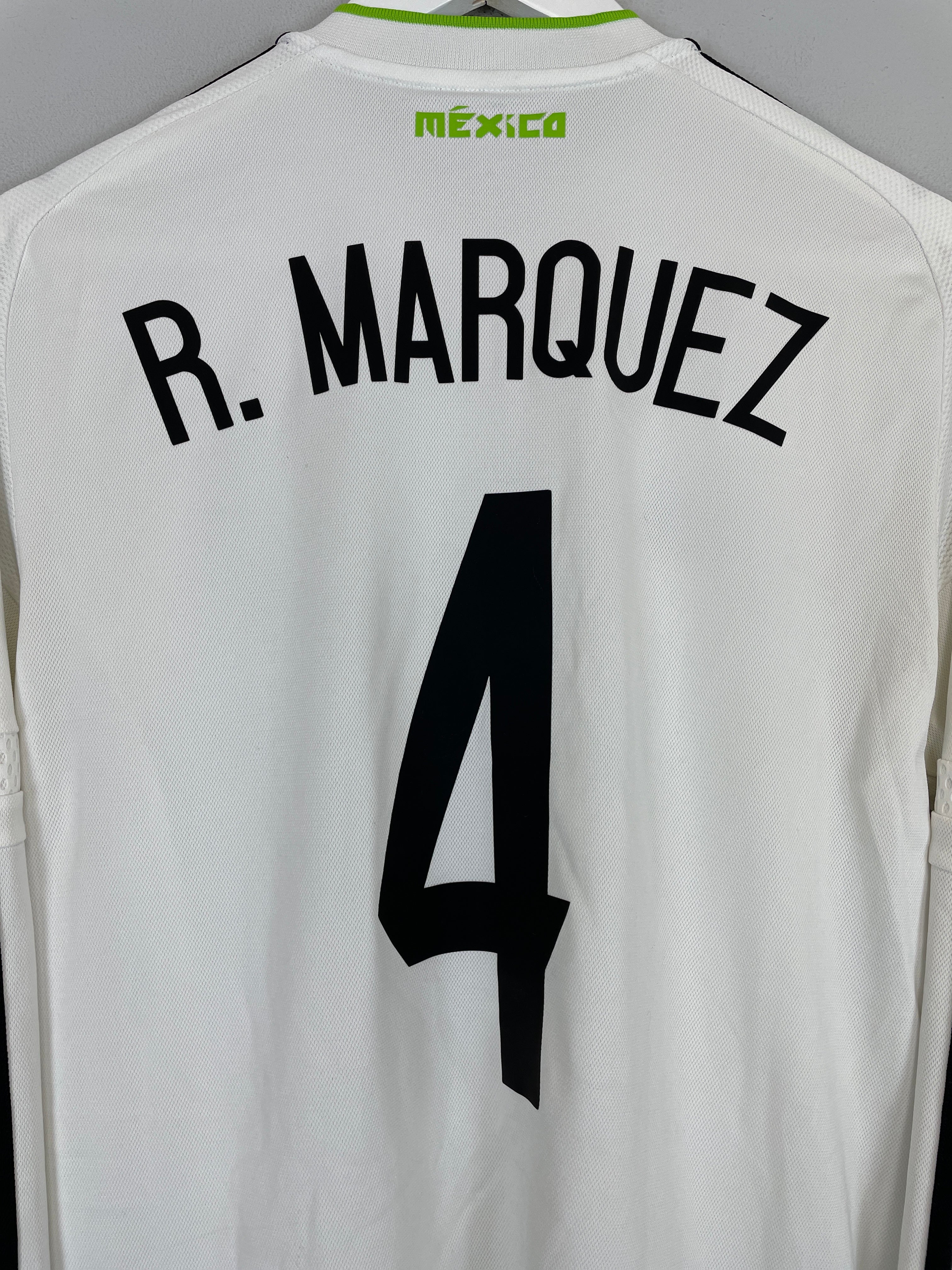 Shop 2014/15 MEXICO R.MARQUEZ #4 L/S AWAY SHIRT (M) ADIDAS, classic football shirts, vintage football shirts & retro soccer jerseys at Cult Kits