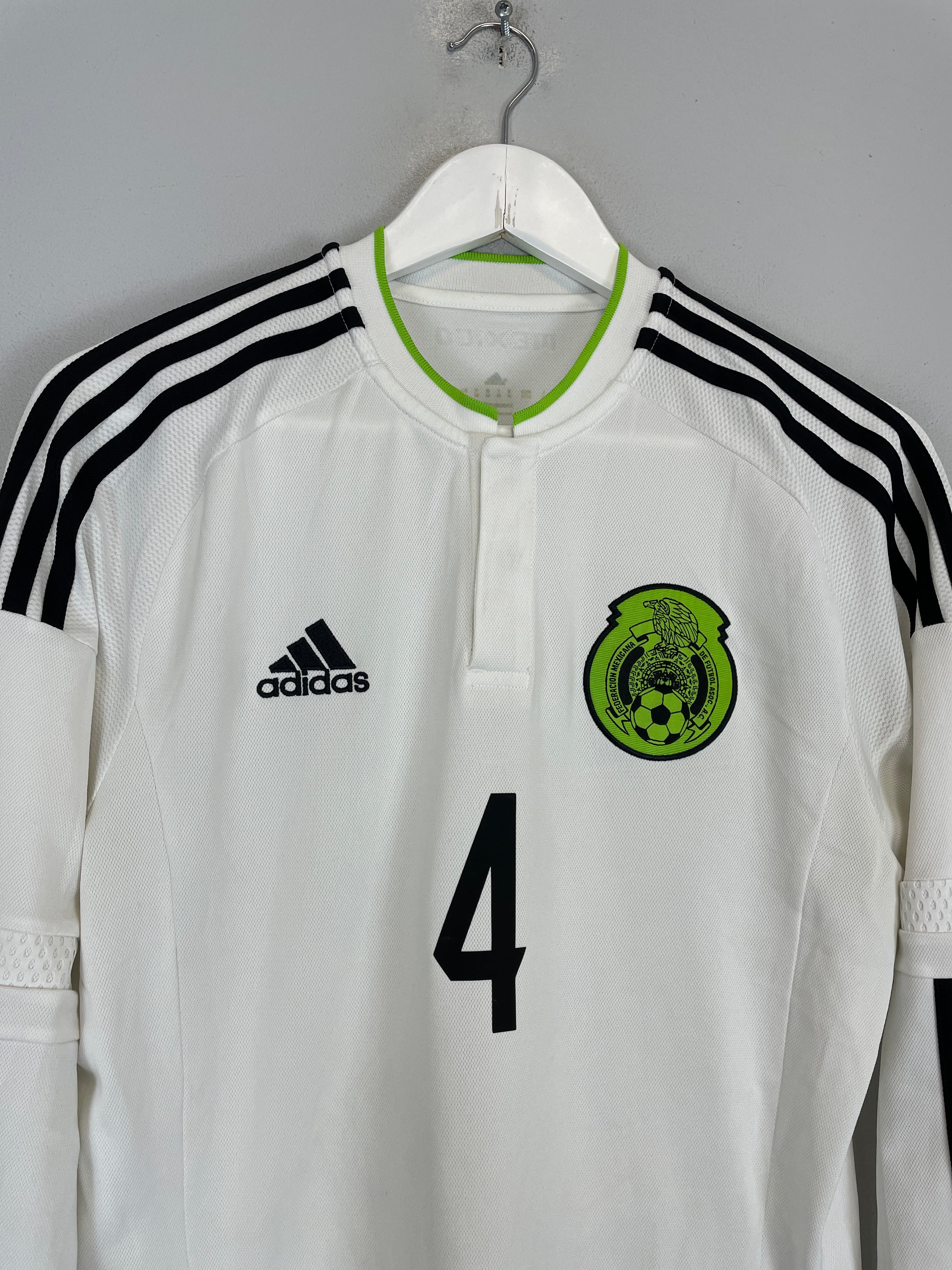 Shop 2014/15 MEXICO R.MARQUEZ #4 L/S AWAY SHIRT (M) ADIDAS, classic football shirts, vintage football shirts & retro soccer jerseys at Cult Kits