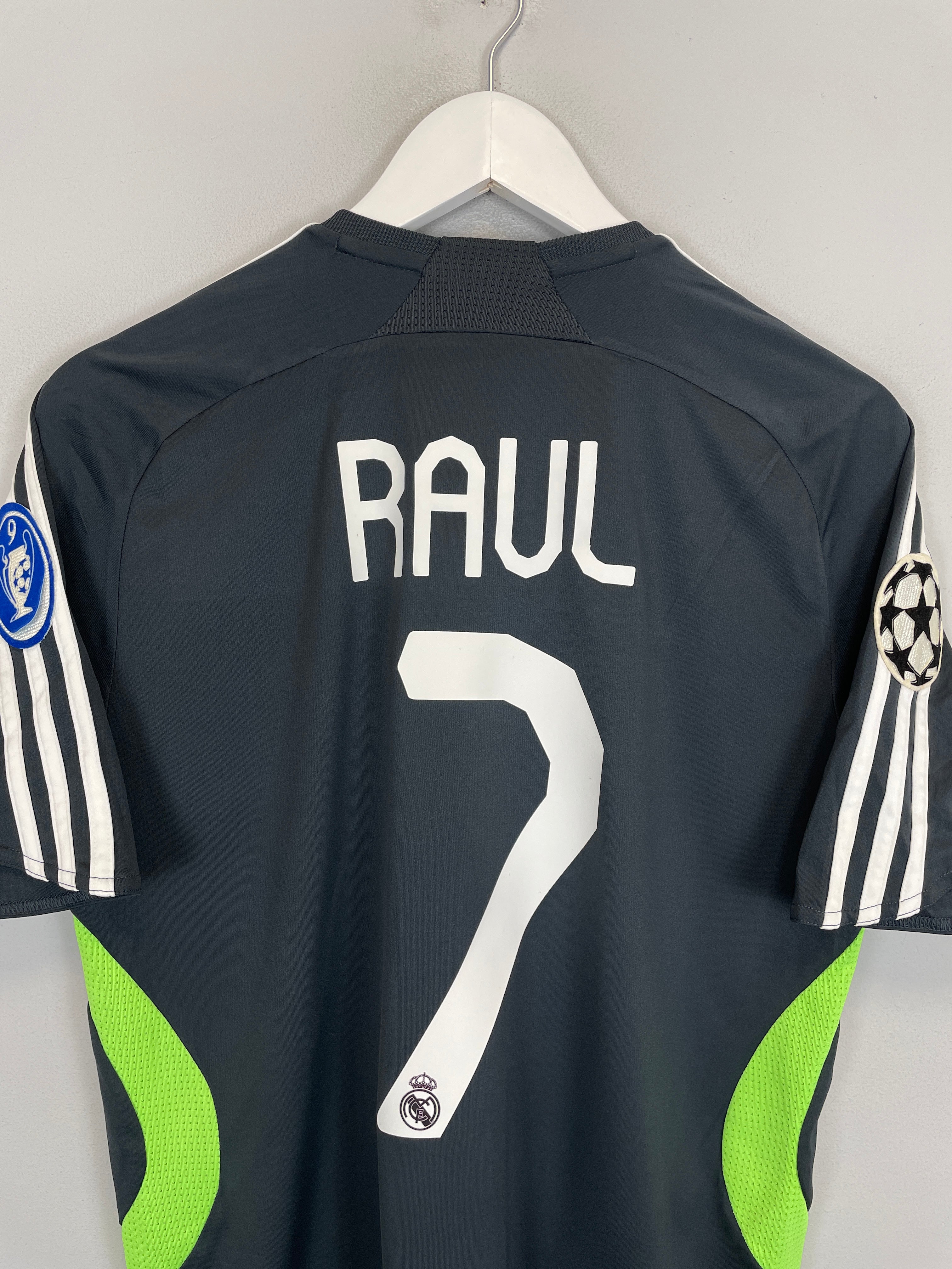 Shop 2007/08 REAL MADRID RAUL #7 C/L AWAY SHIRT (S) ADIDAS, classic football shirts, vintage football shirts & retro soccer jerseys at Cult Kits
