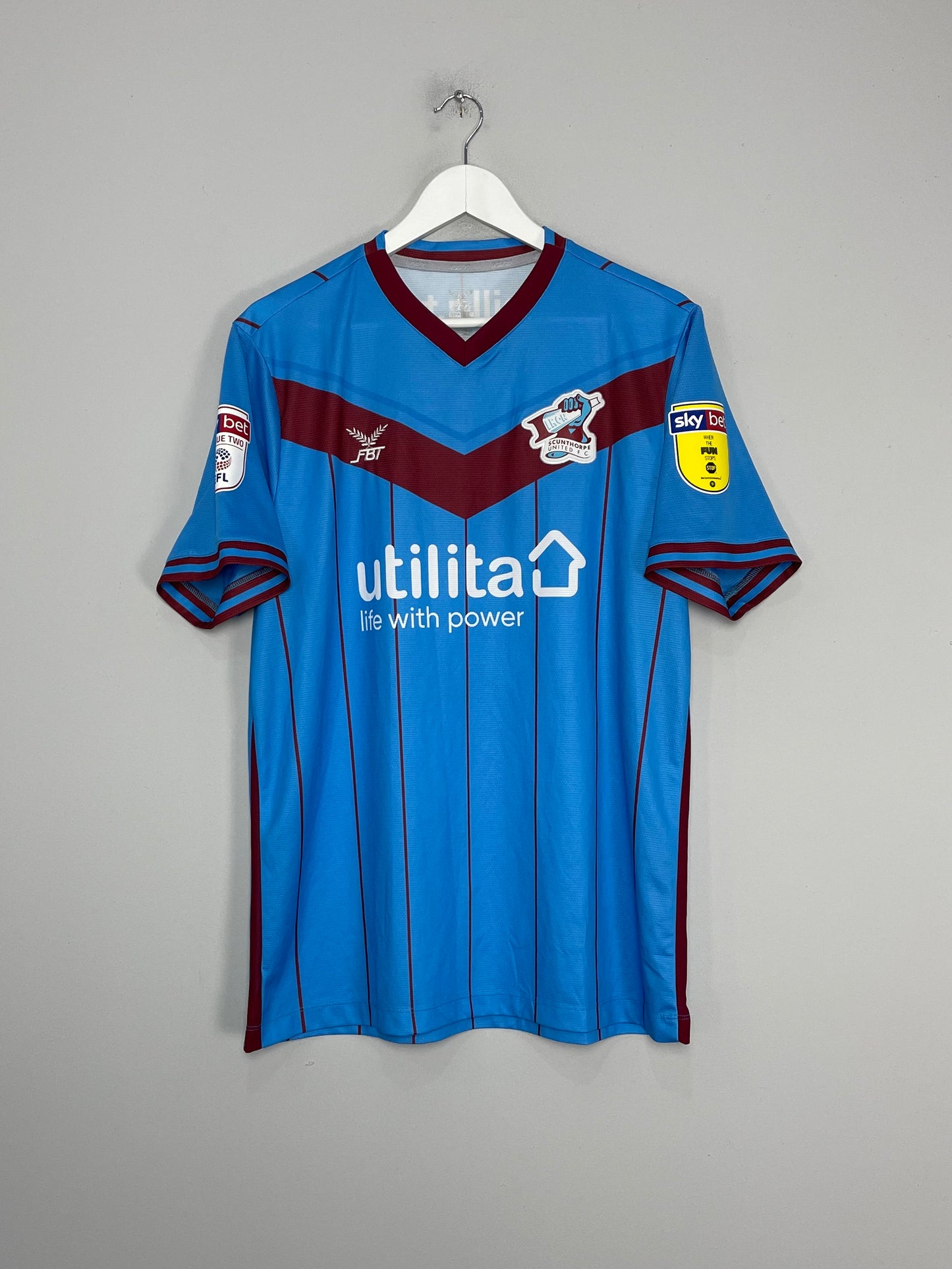 2019/20 SCUNTHORPE UNITED VAN VEEN #10 HOME SHIRT (L) FBT