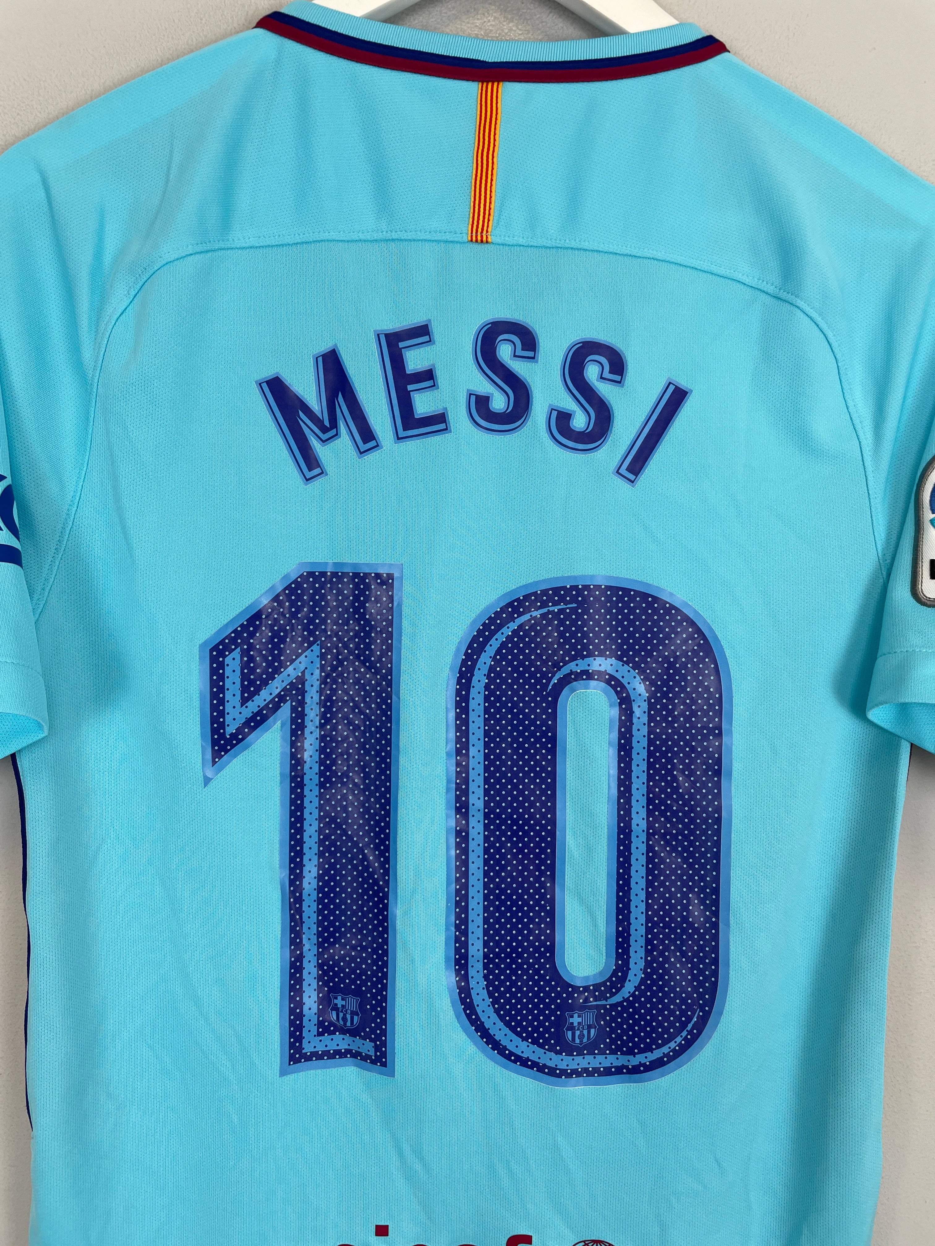 Shop 2017/18 BARCELONA MESSI #10 AWAY SHIRT (S) NIKE, classic football shirts, vintage football shirts & retro soccer jerseys at Cult Kits