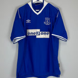 Shop 1999/00 EVERTON HOME SHIRT (XXL) UMBRO, classic football shirts, vintage football shirts & retro soccer jerseys at Cult Kits