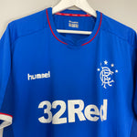 Shop 2018/19 RANGERS HOME SHIRT (XXL) HUMMEL, classic football shirts, vintage football shirts & retro soccer jerseys at Cult Kits