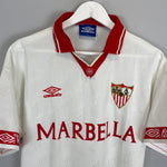 Shop 1994/95 SEVILLA HOME SHIRT (M) UMBRO, classic football shirts, vintage football shirts & retro soccer jerseys at Cult Kits
