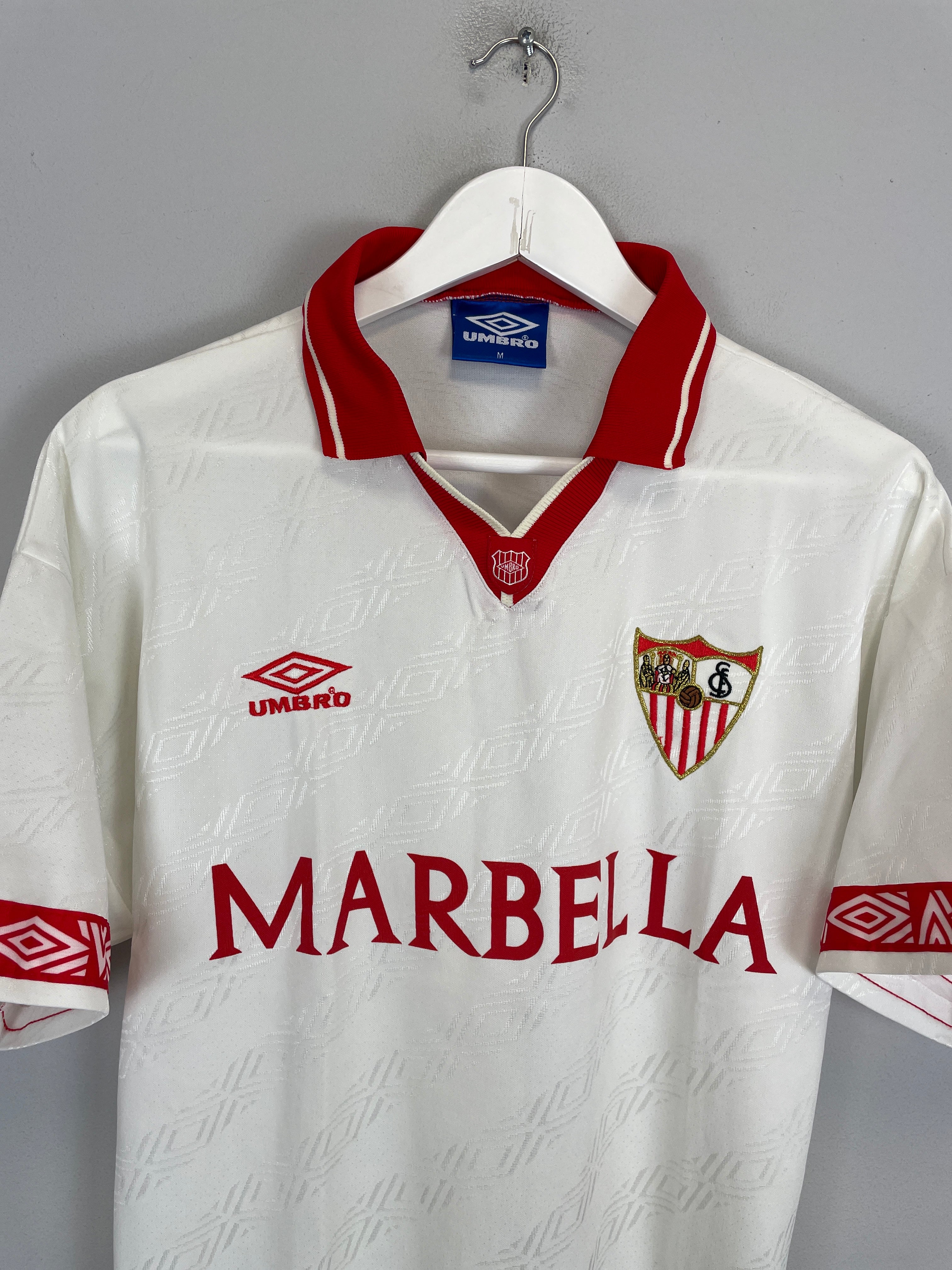 Shop 1994/95 SEVILLA HOME SHIRT (M) UMBRO, classic football shirts, vintage football shirts & retro soccer jerseys at Cult Kits
