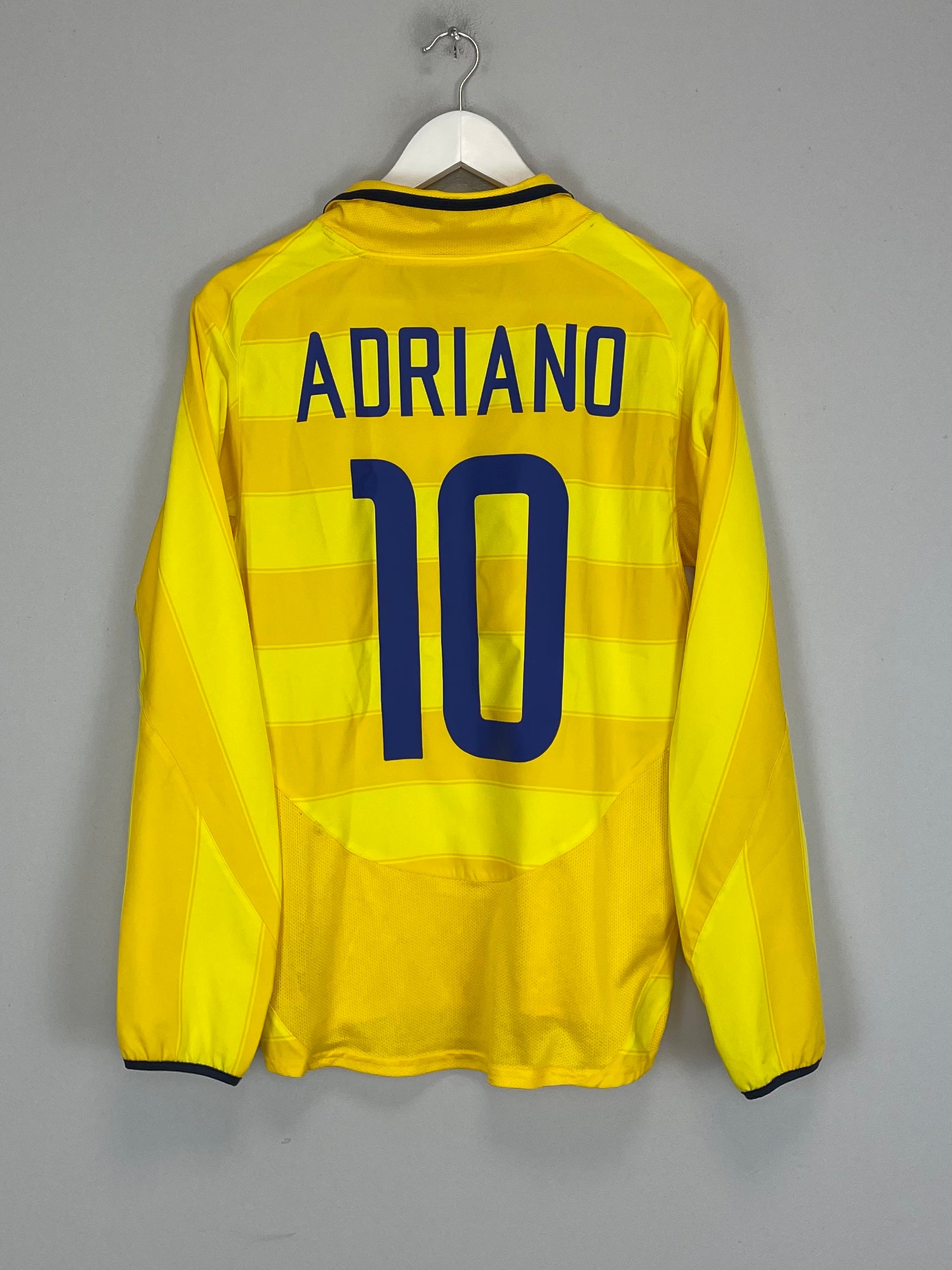 Shop 2003/04 INTER MILAN ADRIANO #10 L/S AWAY SHIRT (S) NIKE, classic football shirts, vintage football shirts & retro soccer jerseys at Cult Kits