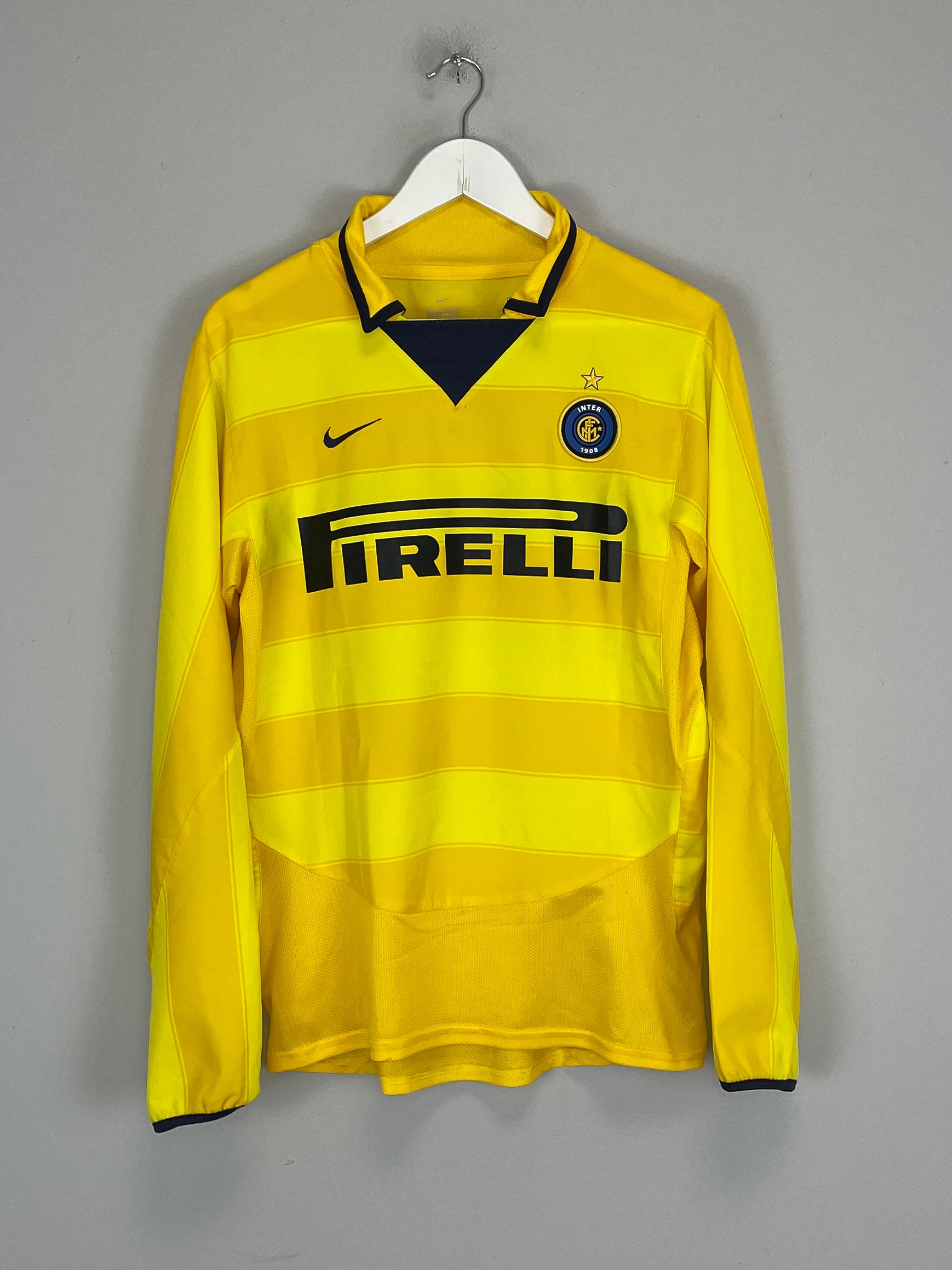 Shop 2003/04 INTER MILAN ADRIANO #10 L/S AWAY SHIRT (S) NIKE, classic football shirts, vintage football shirts & retro soccer jerseys at Cult Kits
