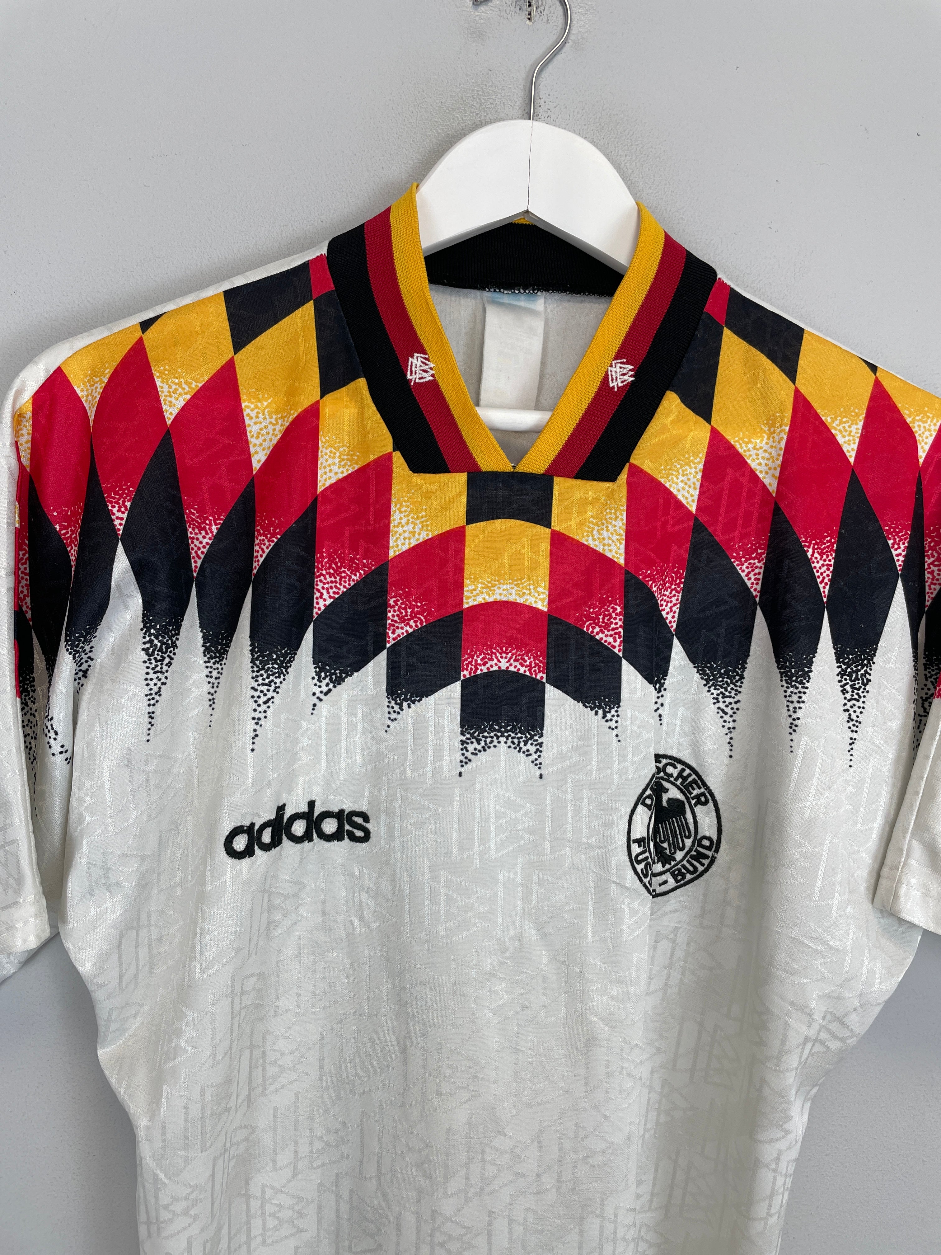 Shop 1994/96 GERMANY HOME SHIRT (S) ADIDAS, classic football shirts, vintage football shirts & retro soccer jerseys at Cult Kits