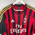 Shop 2013/14 AC MILAN RAMI #13 *PLAYER ISSUE* HOME SHIRT (XL) ADIDAS, classic football shirts, vintage football shirts & retro soccer jerseys at Cult Kits