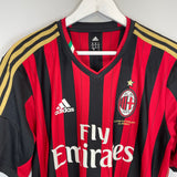 Shop 2013/14 AC MILAN RAMI #13 *PLAYER ISSUE* HOME SHIRT (XL) ADIDAS, classic football shirts, vintage football shirts & retro soccer jerseys at Cult Kits