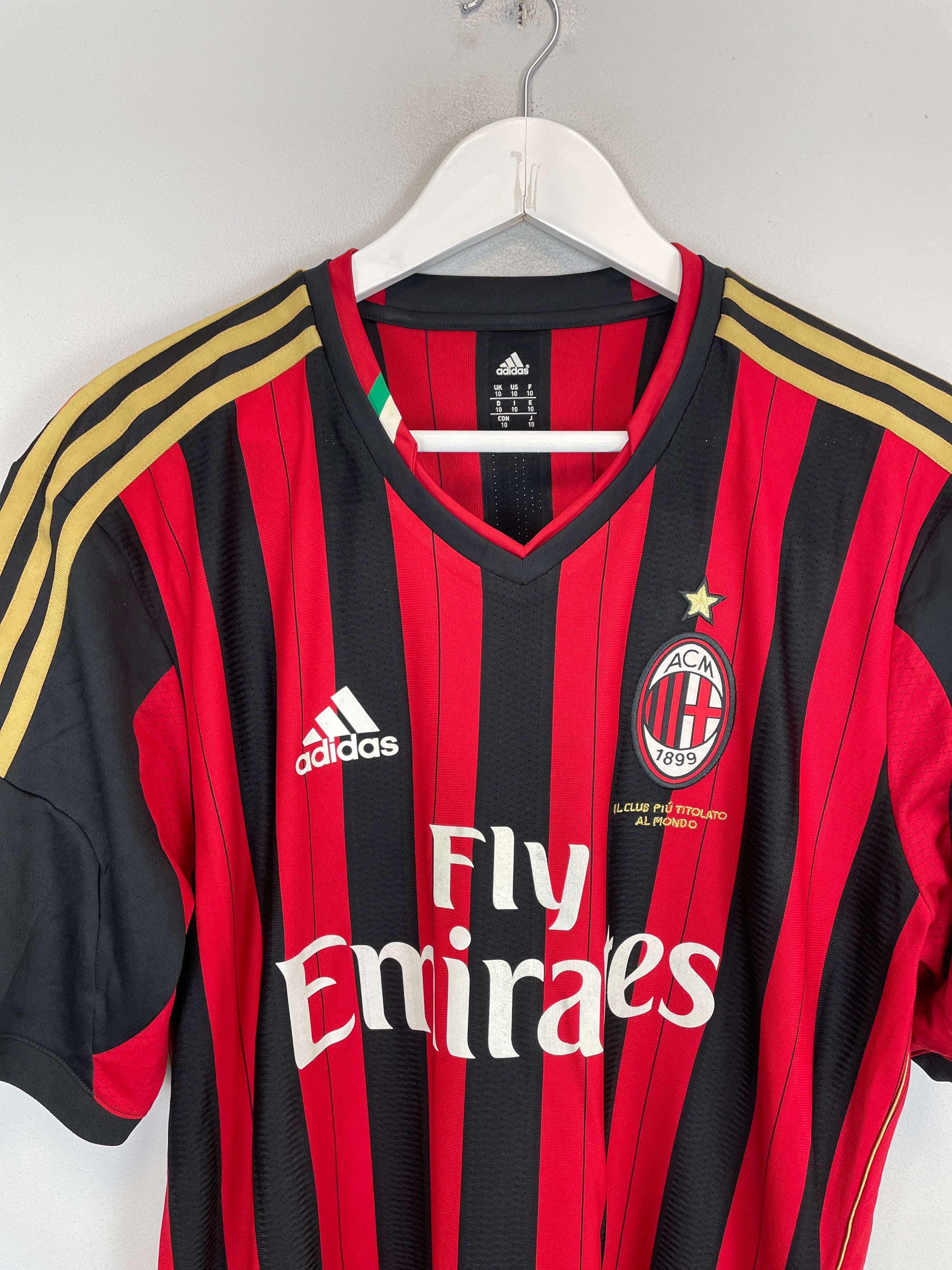 Shop 2013/14 AC MILAN RAMI #13 *PLAYER ISSUE* HOME SHIRT (XL) ADIDAS, classic football shirts, vintage football shirts & retro soccer jerseys at Cult Kits