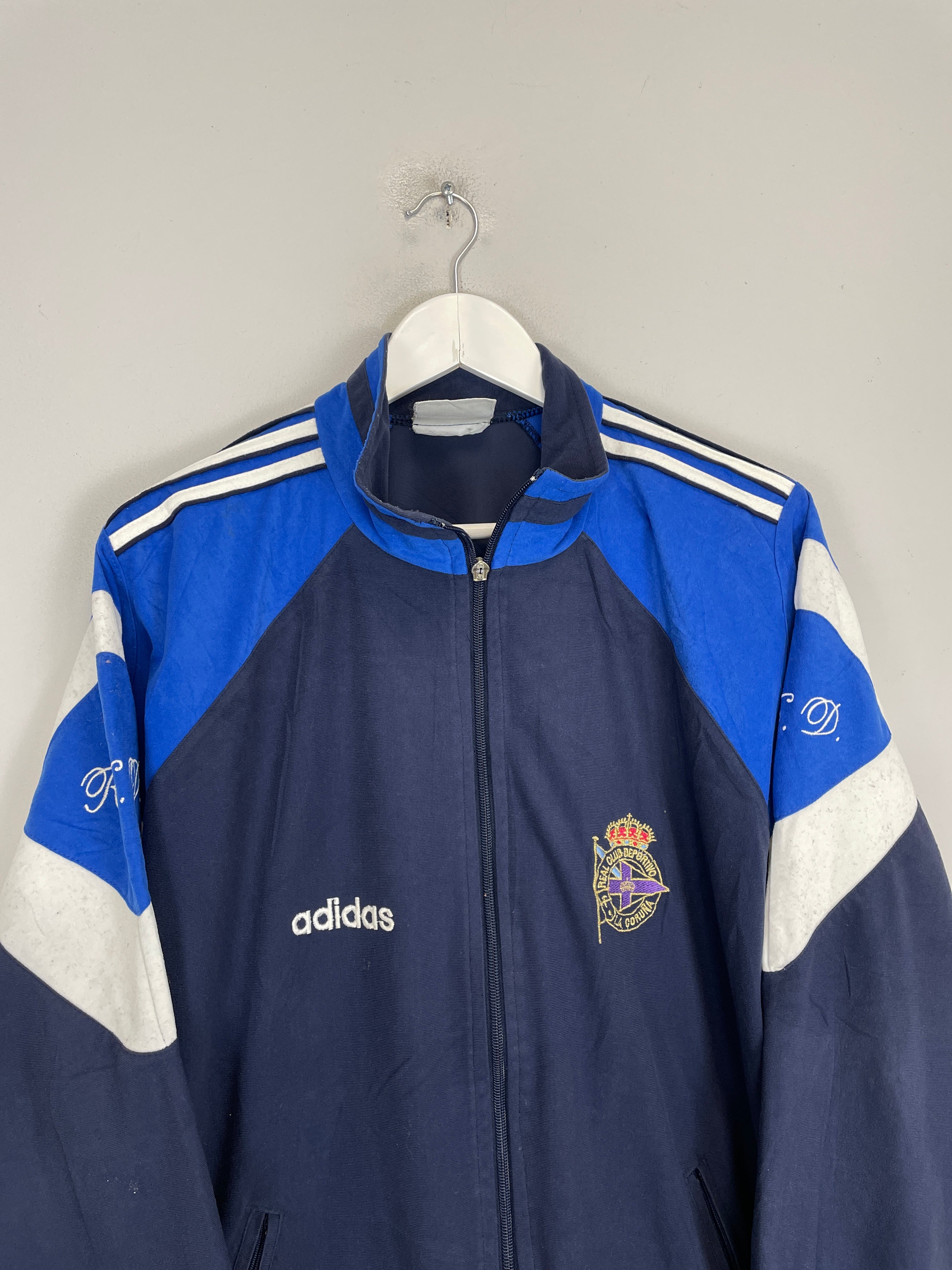 Shop 1997/98 DEPORTIVO LA CORUNA TRACK JACKET (M) ADIDAS, classic football shirts, vintage football shirts & retro soccer jerseys at Cult Kits