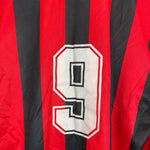Shop 1989/90 AC MILAN #9 L/S HOME SHIRT (L) KAPPA, classic football shirts, vintage football shirts & retro soccer jerseys at Cult Kits