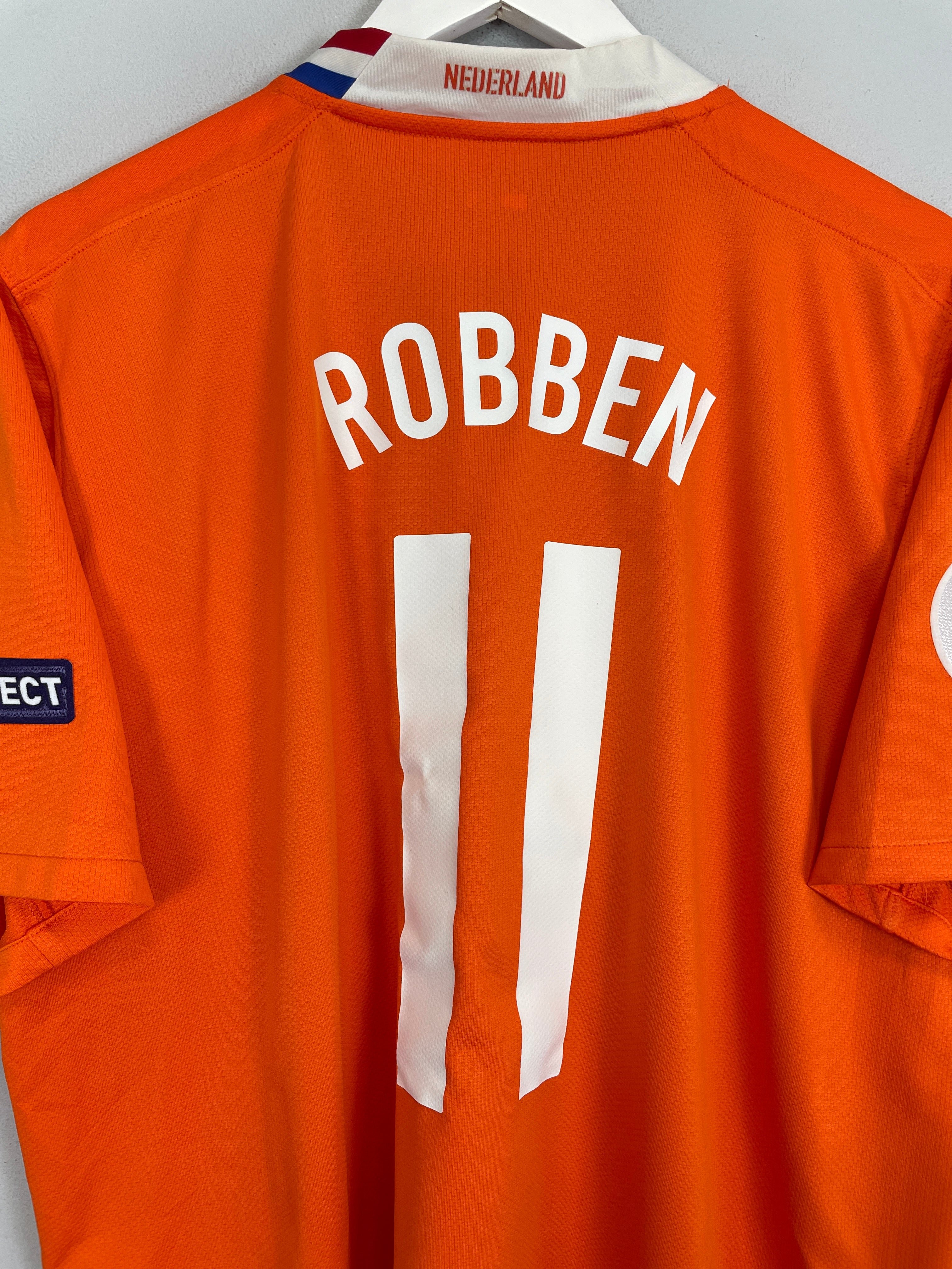 Shop 2008/10 NETHERLANDS ROBBEN #11 HOME SHIRT (XL) NIKE, classic football shirts, vintage football shirts & retro soccer jerseys at Cult Kits