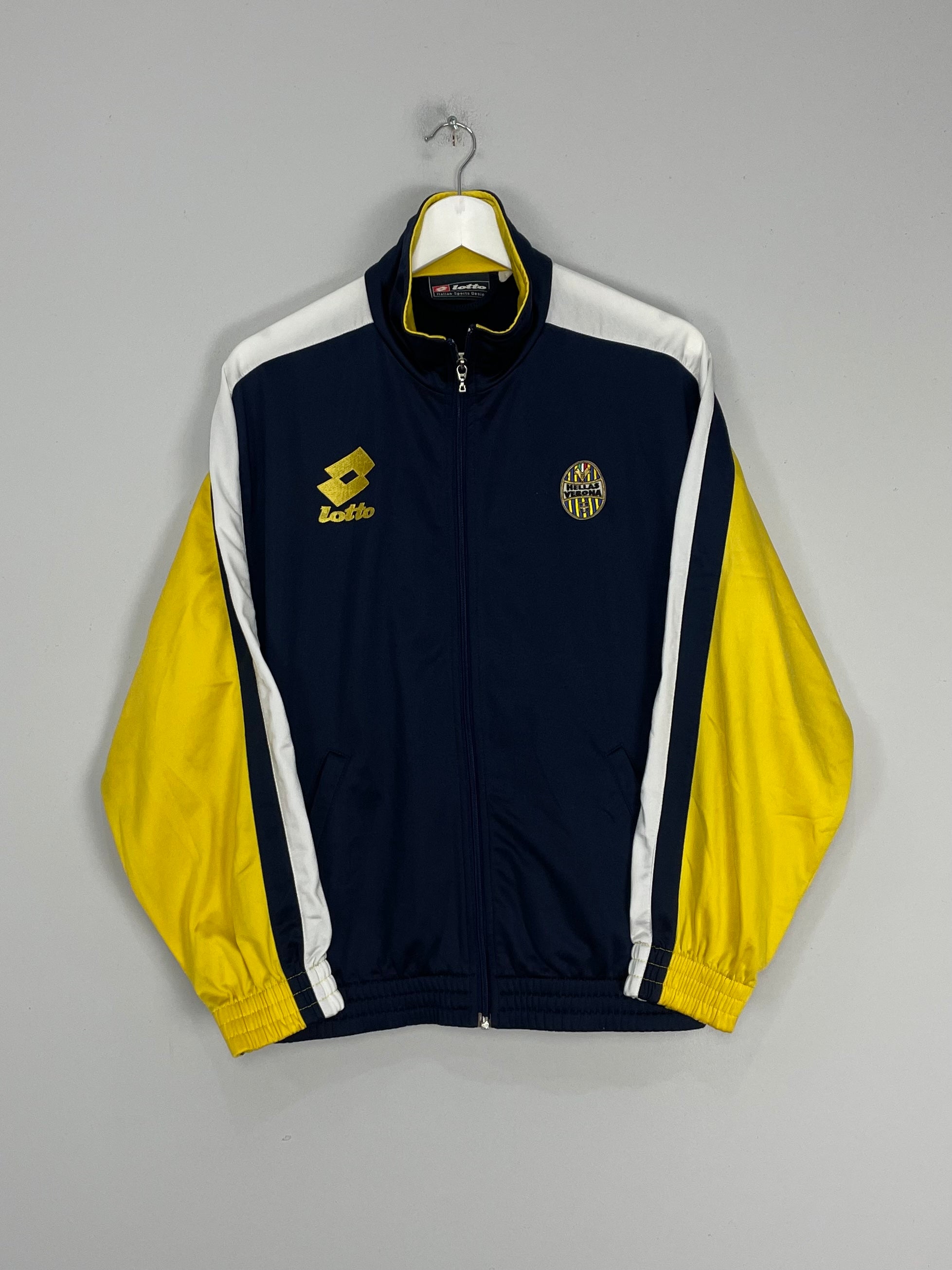 Shop 2000/02 HELLAS VERONA TRACK JACKET (S) LOTTO, classic football shirts, vintage football shirts & retro soccer jerseys at Cult Kits