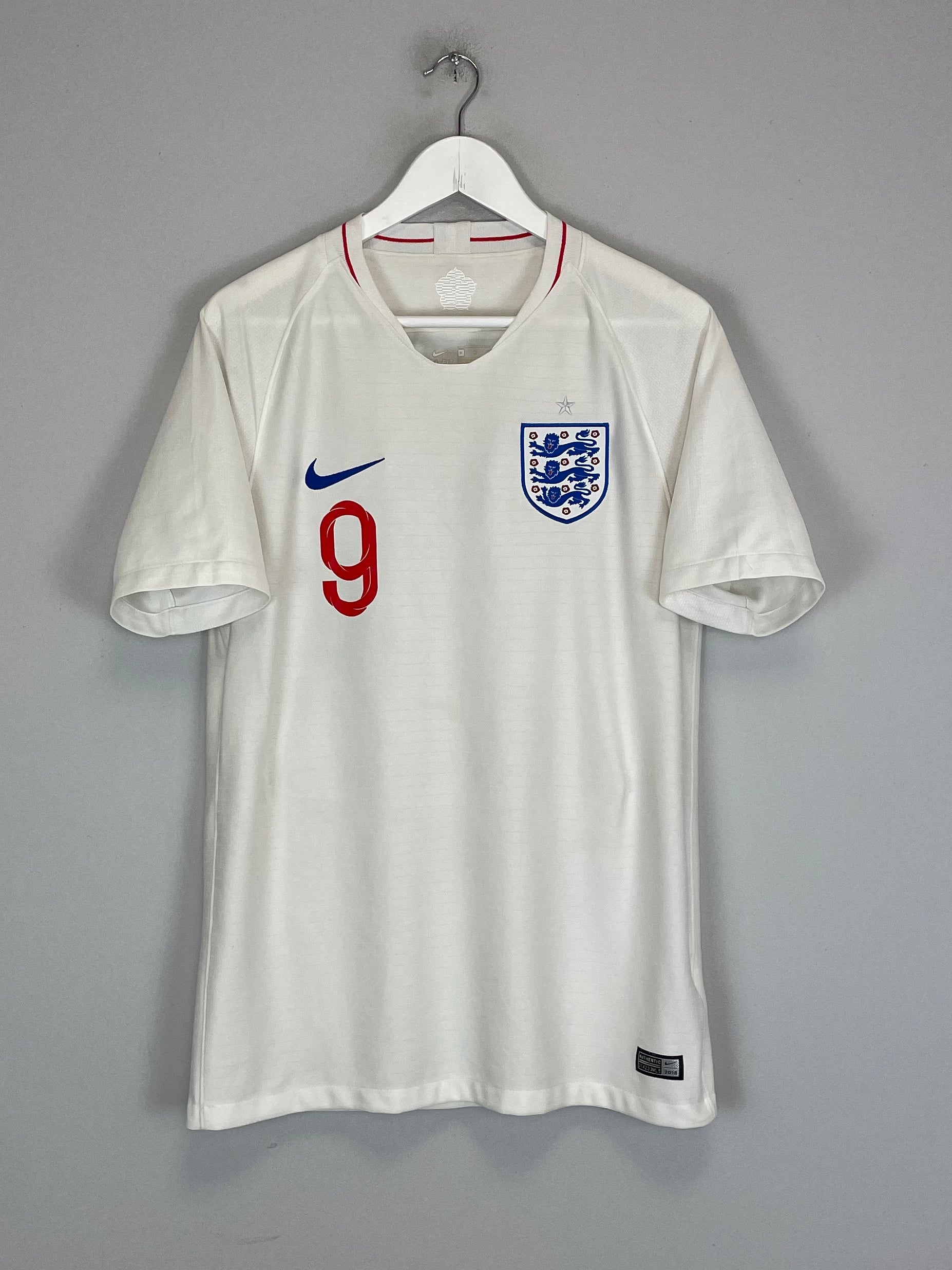 Shop 2018 ENGLAND KANE #9 HOME SHIRT (M) NIKE, classic football shirts, vintage football shirts & retro soccer jerseys at Cult Kits