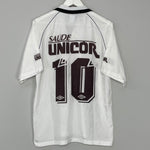 Shop 1998/99 SANTOS #10 HOME SHIRT (M) UMBRO, classic football shirts, vintage football shirts & retro soccer jerseys at Cult Kits
