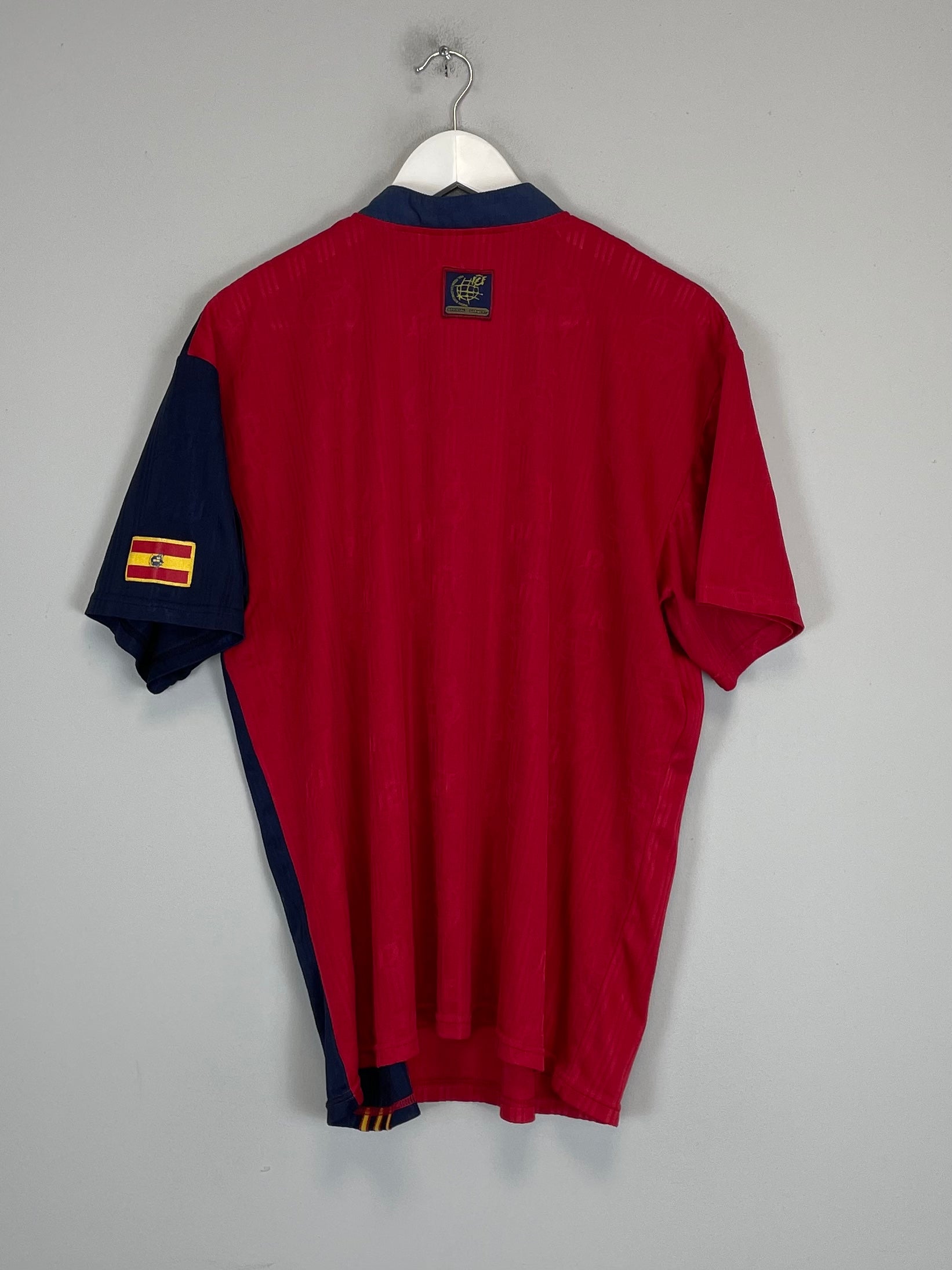 Shop 1996/98 SPAIN HOME SHIRT (M) ADIDAS, classic football shirts, vintage football shirts & retro soccer jerseys at Cult Kits