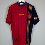 Shop 1996/98 SPAIN HOME SHIRT (M) ADIDAS, classic football shirts, vintage football shirts & retro soccer jerseys at Cult Kits
