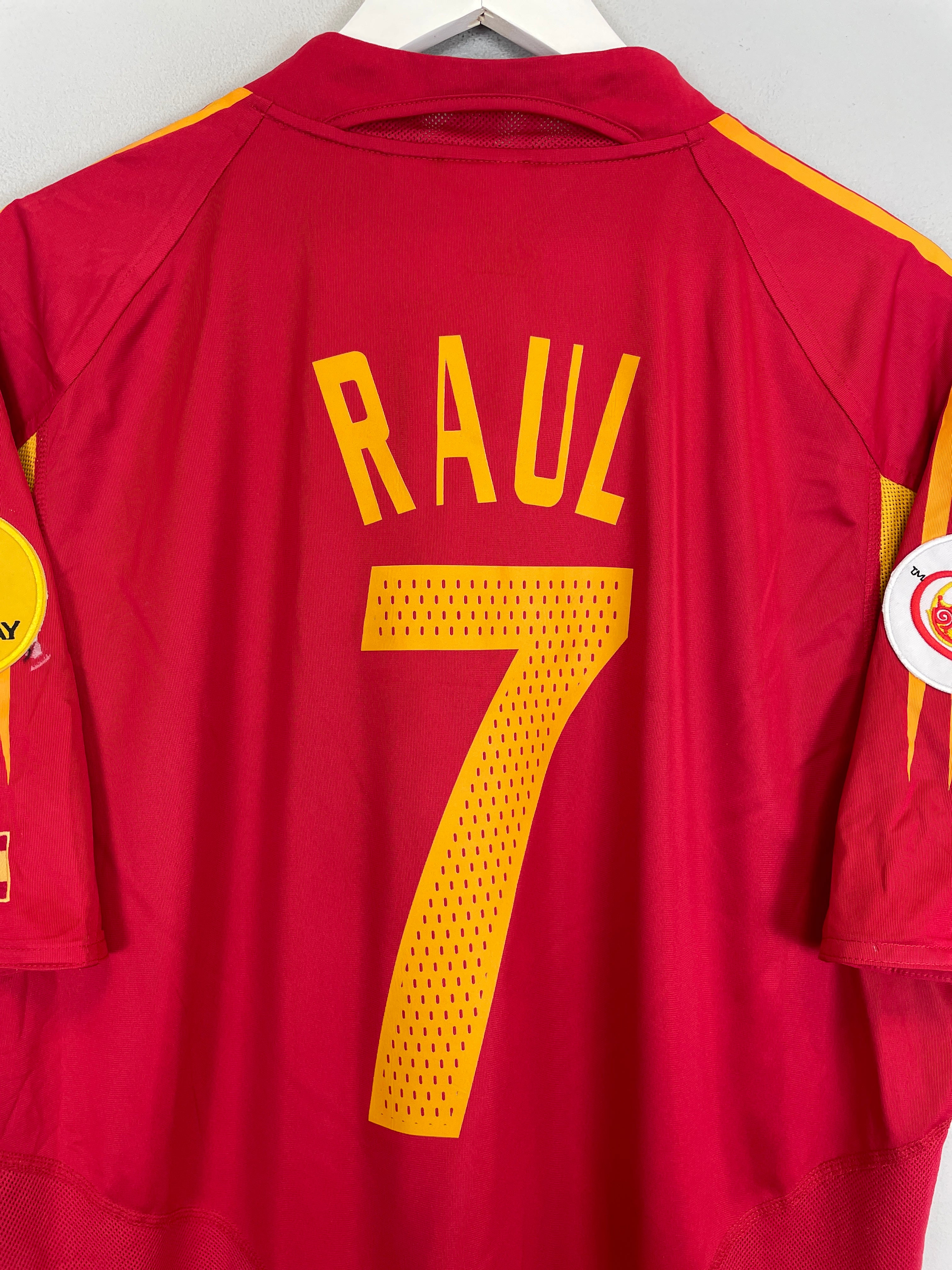 Shop 2004/06 SPAIN RAUL #7 HOME SHIRT (XL) ADIDAS, classic football shirts, vintage football shirts & retro soccer jerseys at Cult Kits
