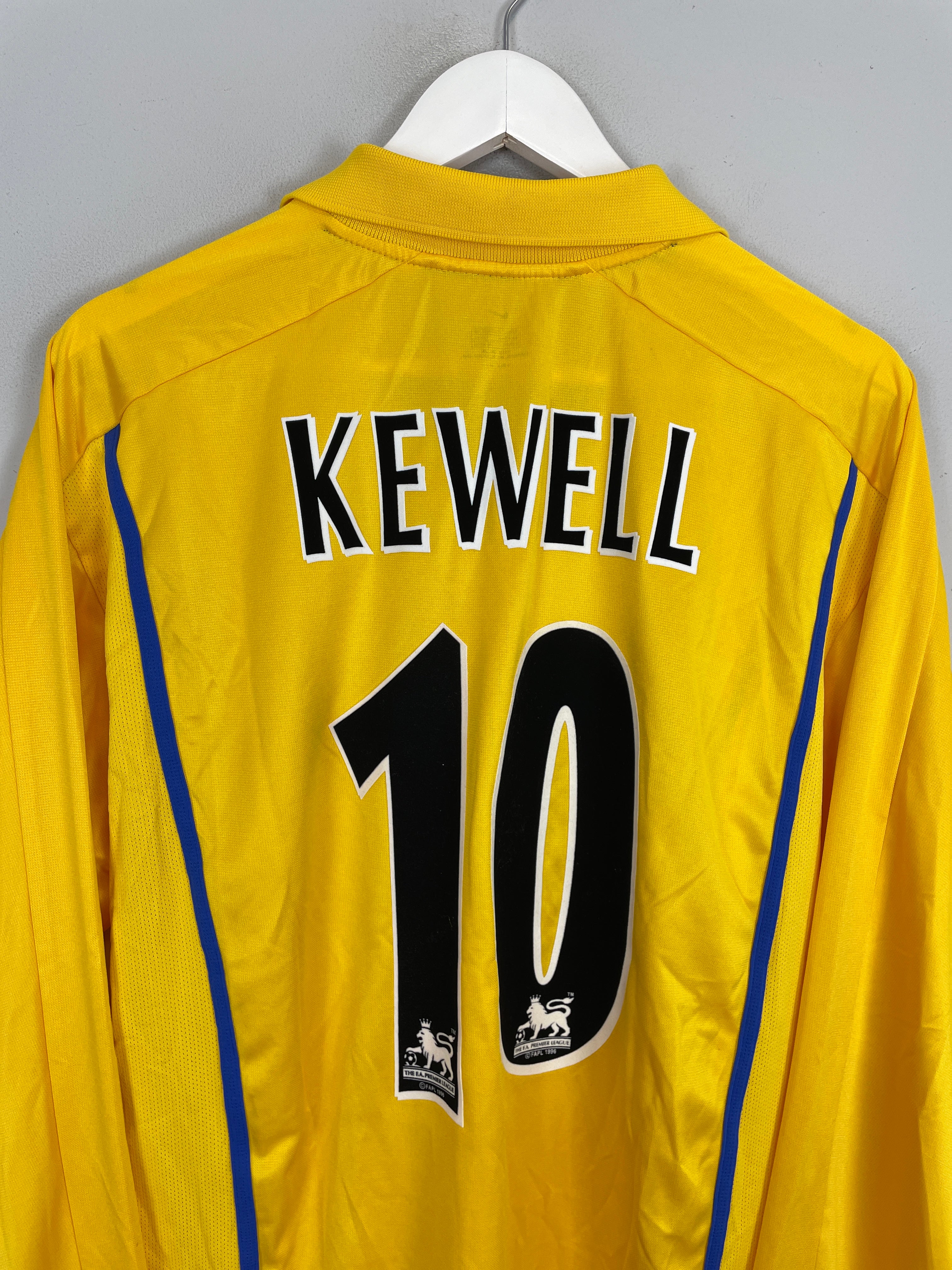 Shop 2000/02 LEEDS UNITED KEWELL #10 L/S AWAY SHIRT (L) NIKE, classic football shirts, vintage football shirts & retro soccer jerseys at Cult Kits