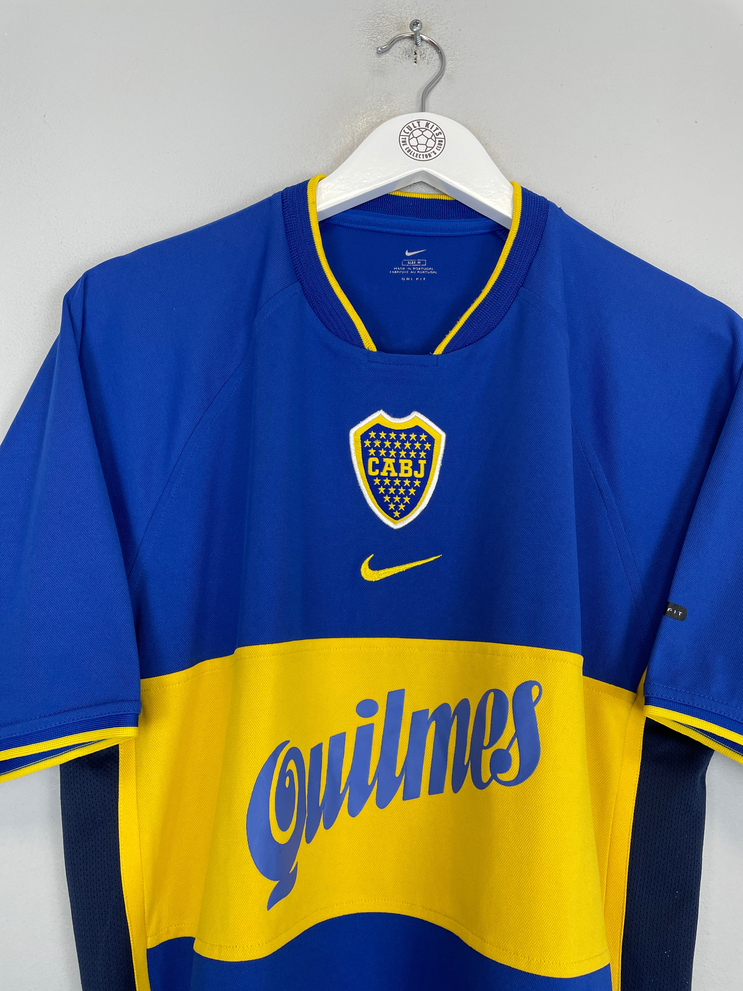 Shop 2001/02 BOCA JUNIORS HOME SHIRT (M) NIKE, classic football shirts, vintage football shirts & retro soccer jerseys at Cult Kits