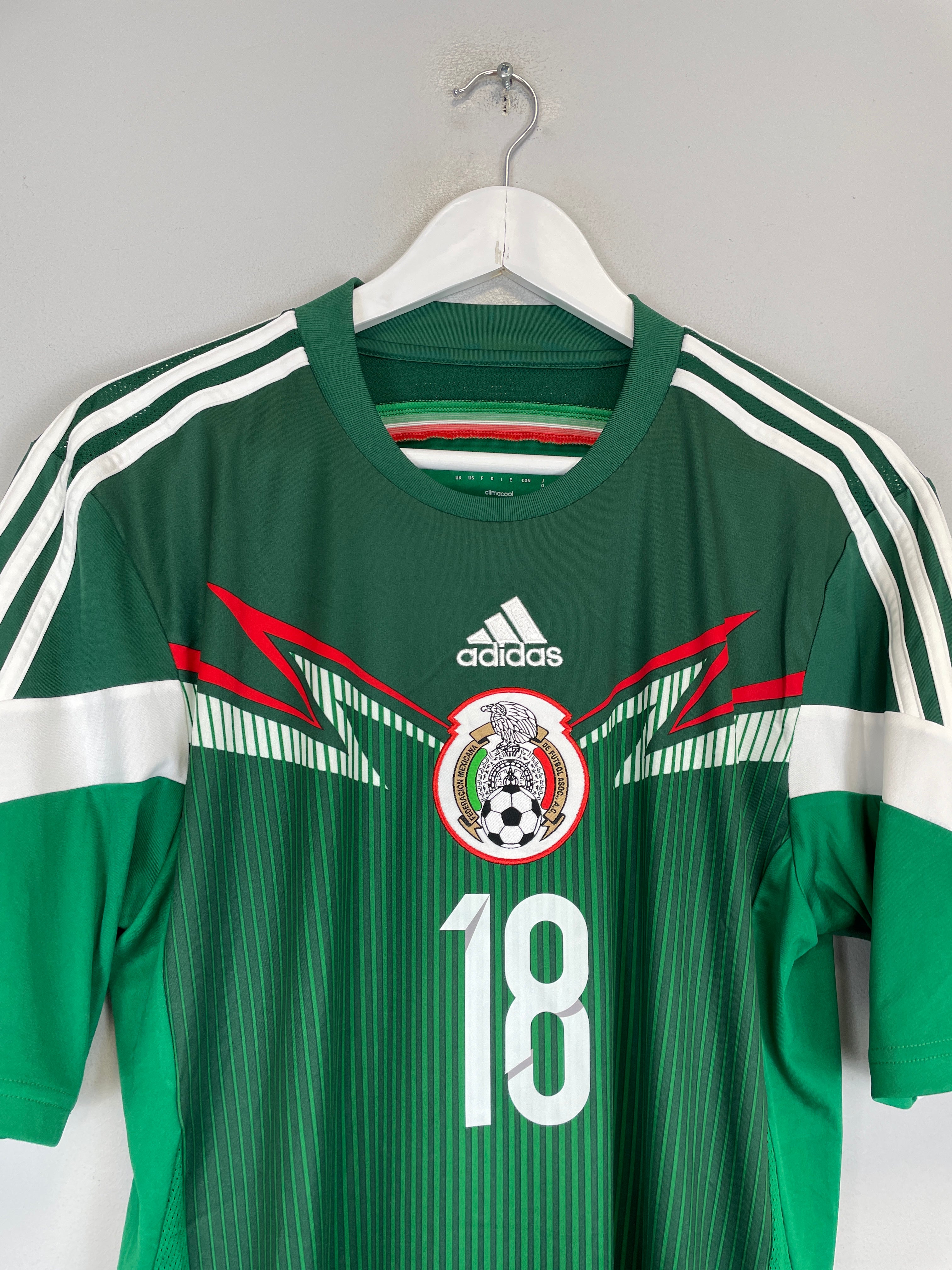 Shop 2014/15 MEXICO A.GUARDADO #18 HOME SHIRT (M) ADIDAS, classic football shirts, vintage football shirts & retro soccer jerseys at Cult Kits