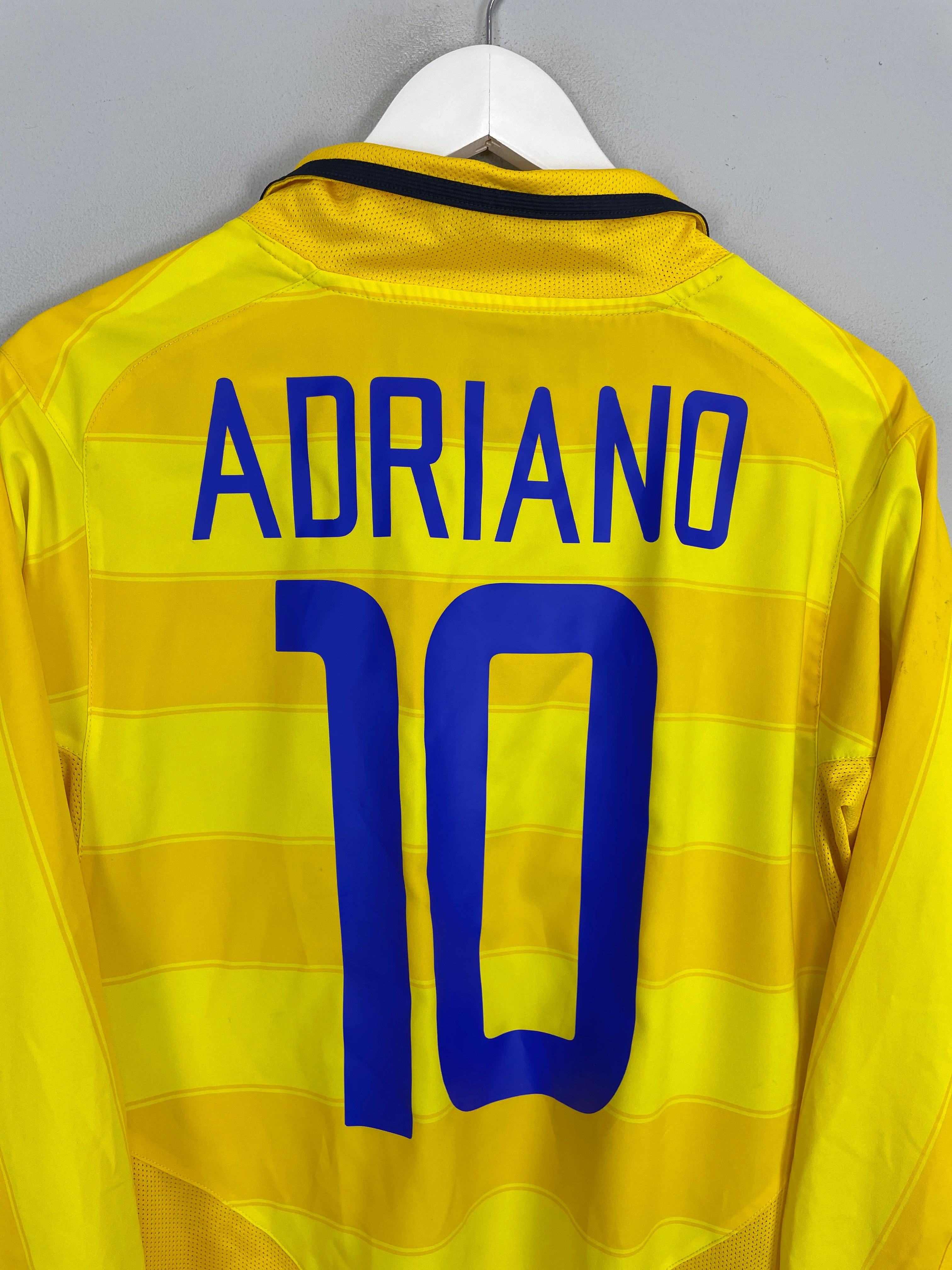 Shop 2003/04 INTER MILAN ADRIANO #10 L/S AWAY SHIRT (S) NIKE, classic football shirts, vintage football shirts & retro soccer jerseys at Cult Kits