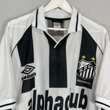 Shop 2000 SANTOS #9 HOME SHIRT (XL) UMBRO, classic football shirts, vintage football shirts & retro soccer jerseys at Cult Kits