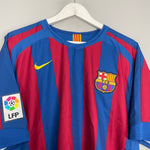 Shop 2005/06 BARCELONA RONALDINHO #10 HOME SHIRT (L) NIKE, classic football shirts, vintage football shirts & retro soccer jerseys at Cult Kits