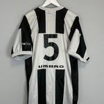 Shop 2001 SANTOS #5 AWAY SHIRT (XL) UMBRO, classic football shirts, vintage football shirts & retro soccer jerseys at Cult Kits