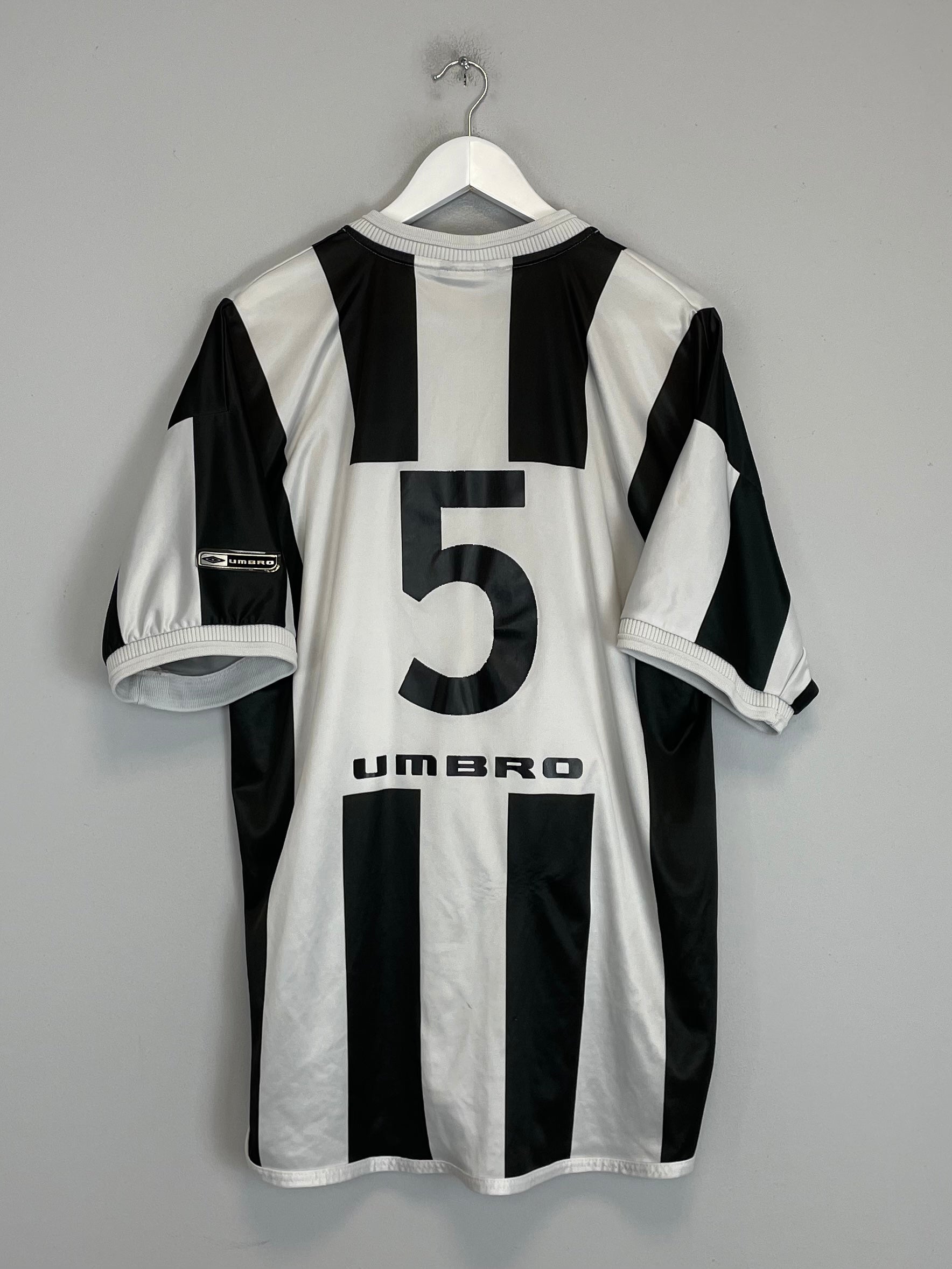 Shop 2001 SANTOS #5 AWAY SHIRT (XL) UMBRO, classic football shirts, vintage football shirts & retro soccer jerseys at Cult Kits