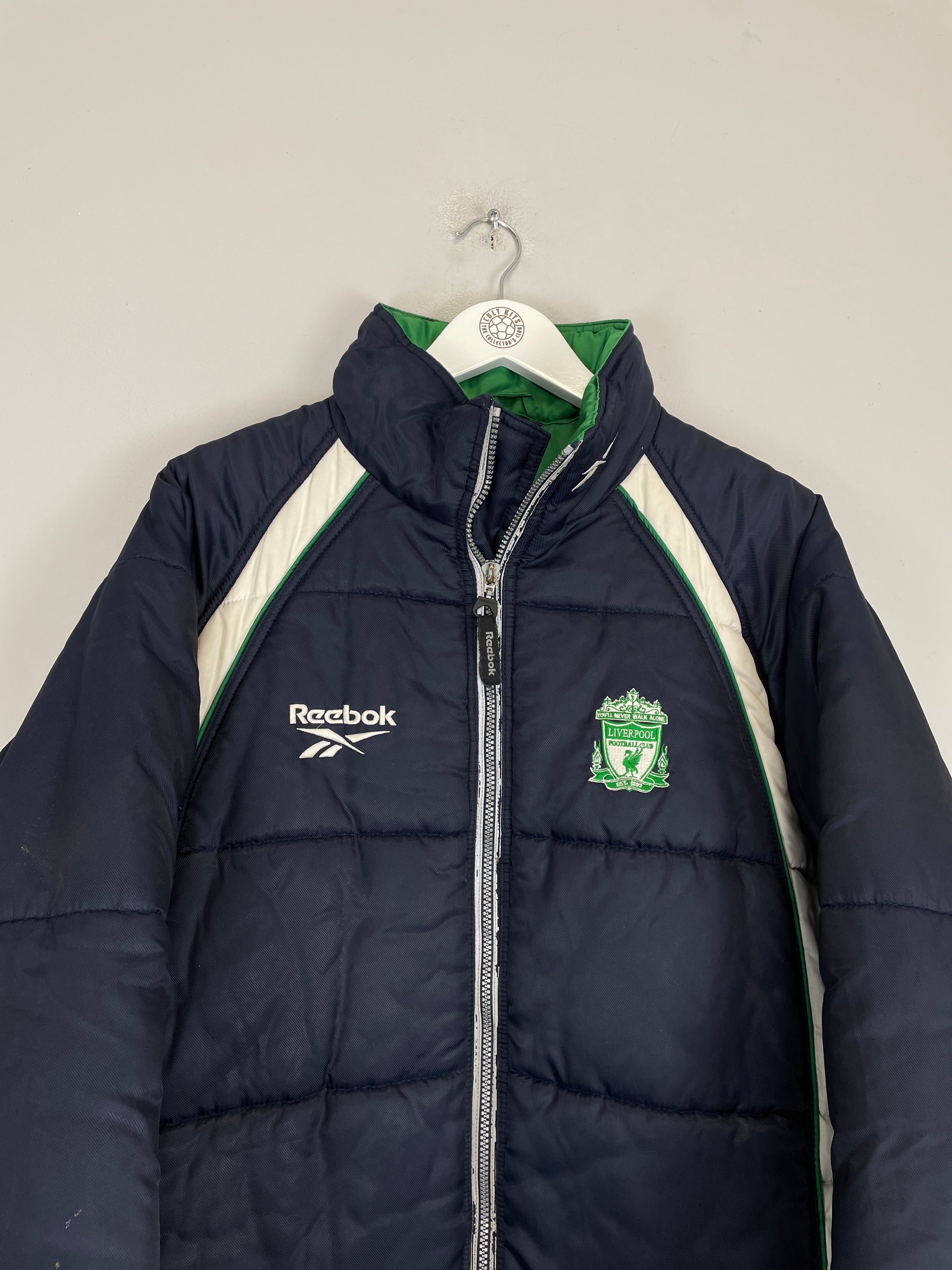 Shop 1999/00 LIVERPOOL PADDED COAT (L) REEBOK, classic football shirts, vintage football shirts & retro soccer jerseys at Cult Kits