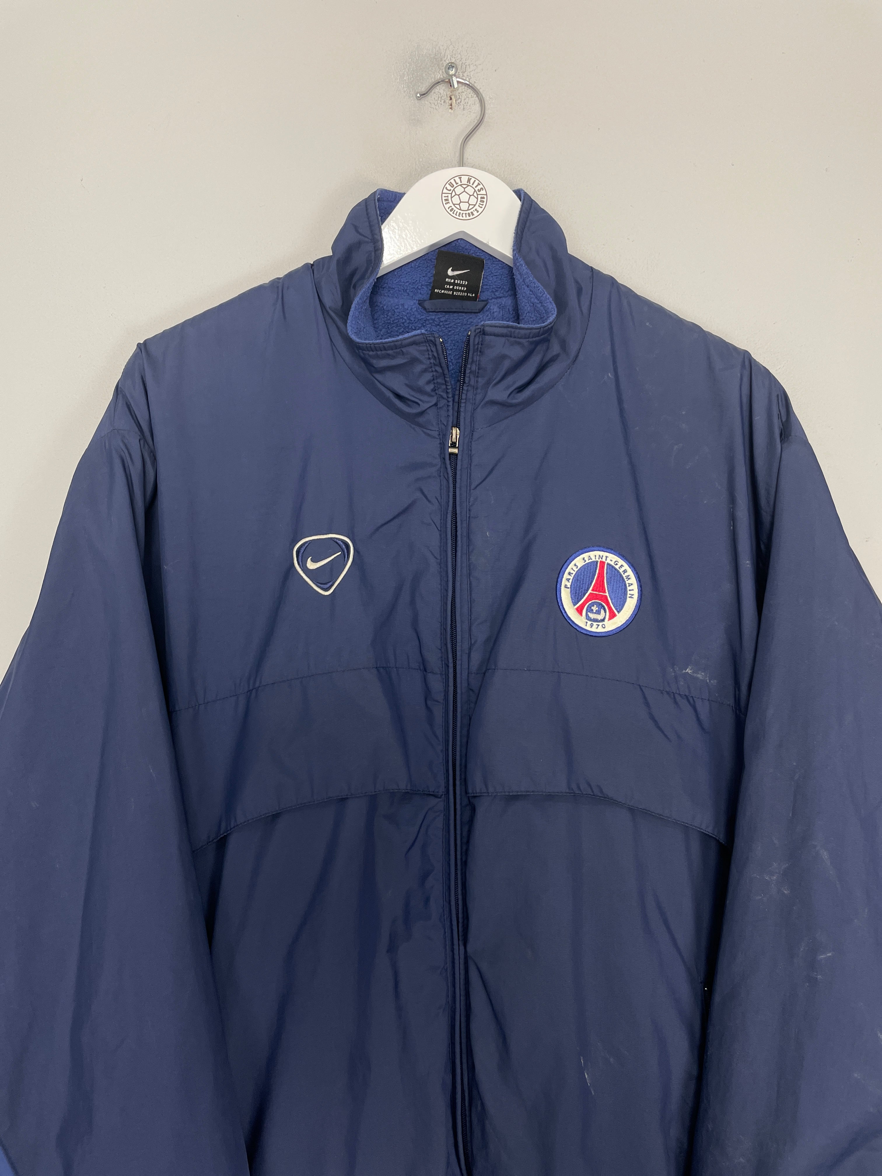 Shop 1998/99 PSG FLEECE LINED COAT (M) NIKE, classic football shirts, vintage football shirts & retro soccer jerseys at Cult Kits