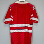 Shop 1988/90 DENMARK HOME SHIRT (L) HUMMEL, classic football shirts, vintage football shirts & retro soccer jerseys at Cult Kits