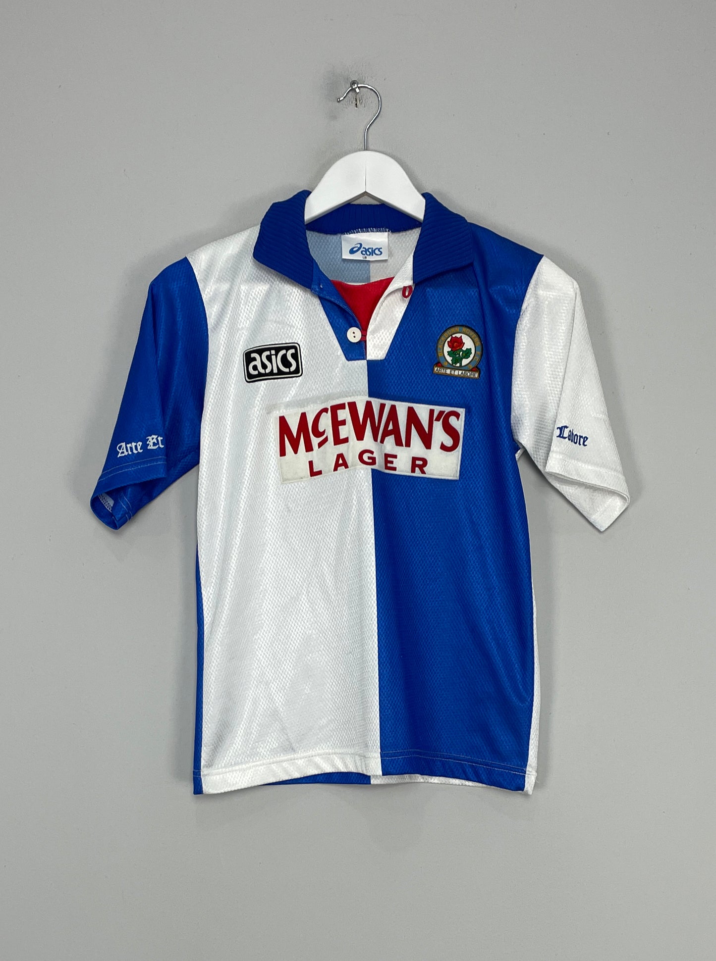1994/95 BLACKBURN ROVERS LE SAUX #6 HOME SHIRT (L.KIDS) ASICS