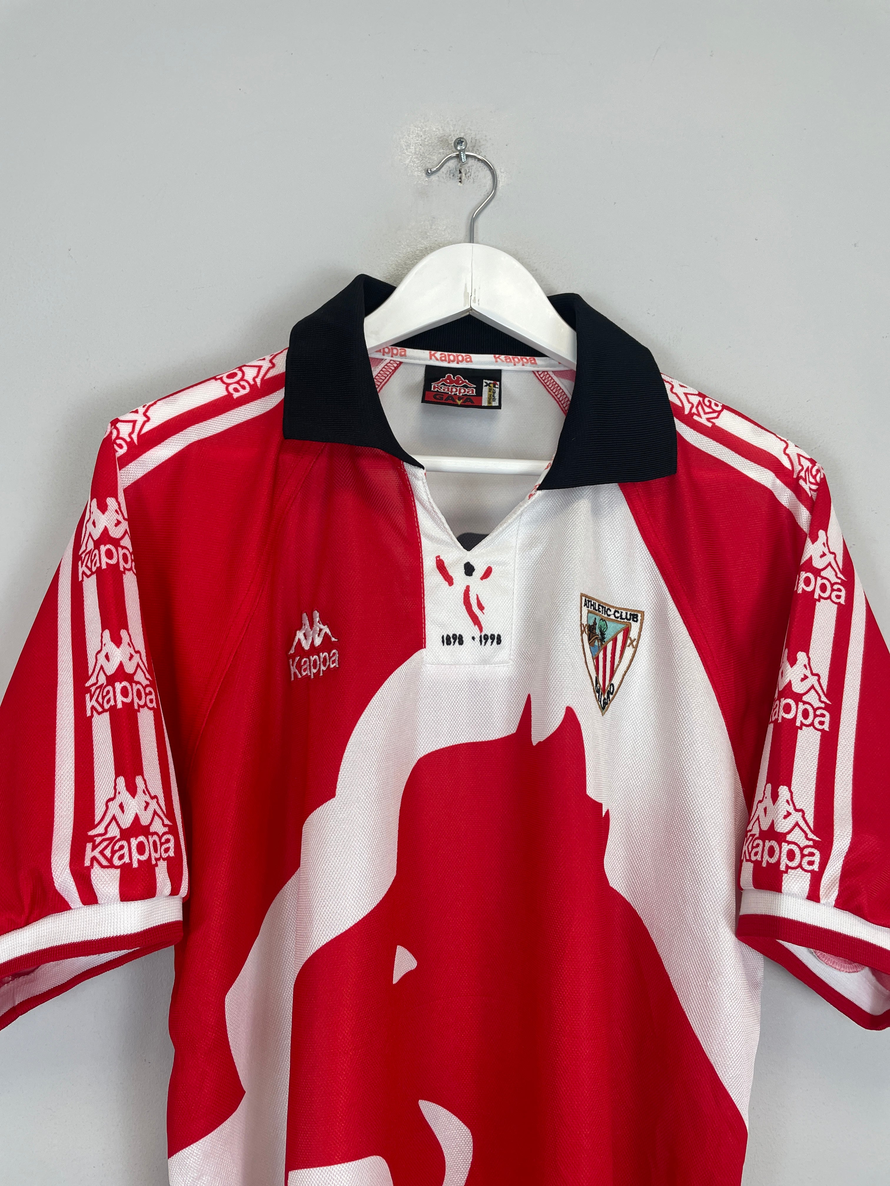 Shop 1997/98 ATHLETIC BILBAO ALKORTA M #4 *CENTENARY* HOME SHIRT (XL) KAPPA, classic football shirts, vintage football shirts & retro soccer jerseys at Cult Kits