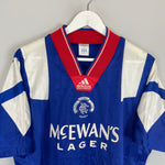Shop 1992/94 RANGERS HOME SHIRT (M) ADIDAS, classic football shirts, vintage football shirts & retro soccer jerseys at Cult Kits