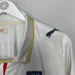 Shop 2007/09 ITALY PANUCCI #2 L/S AWAY SHIRT (M) PUMA, classic football shirts, vintage football shirts & retro soccer jerseys at Cult Kits